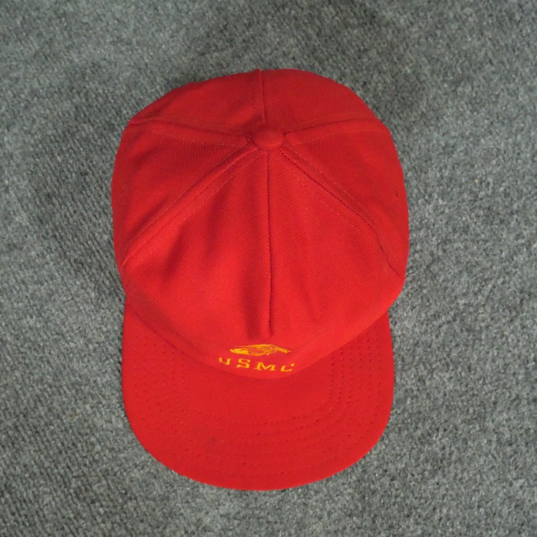 Vintage VINTAGE USMC Hat Cap Adult Red Snap Back 90s Men One Size Cotton Adjustable Snapback Mens Size ONE SIZE - 3 Thumbnail
