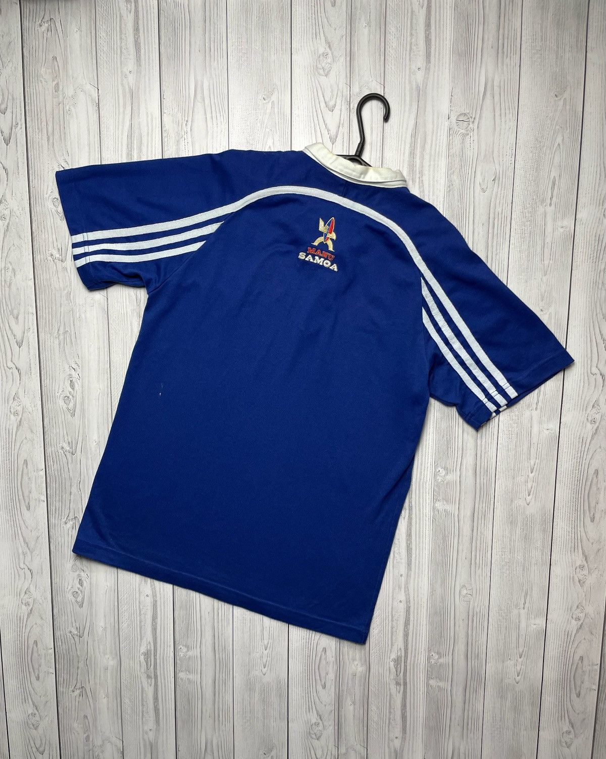 Vintage Vintage adidas Samoa rugby jersey size S/M blue rare Size US M / EU 48-50 / 2 - 7 Thumbnail