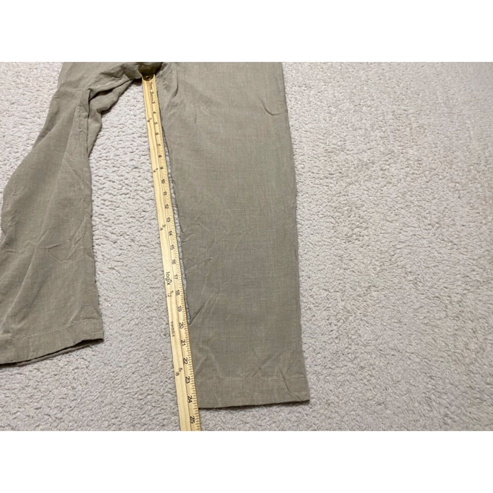 Vintage Charles Chang-Lima Pants Womens 8 Solid Beige Silk Blend High Rise Ankle Size 30" / US 8 / IT 44 - 3 Thumbnail