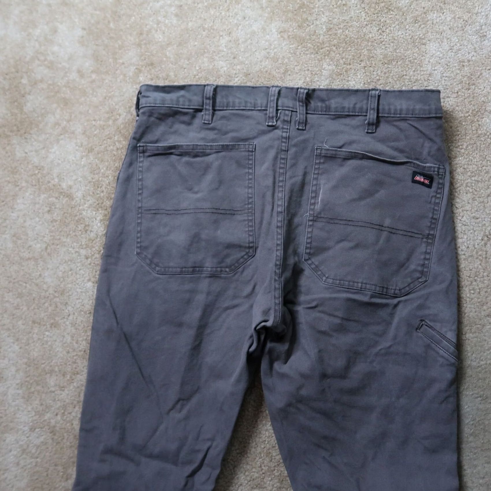 Dickies Dickies Pants Carpenter Relaxed Fit 36x30 Gray Workwear 90s Distressed Mens Straight Leg Size US 30 / EU 46 - 5 Thumbnail