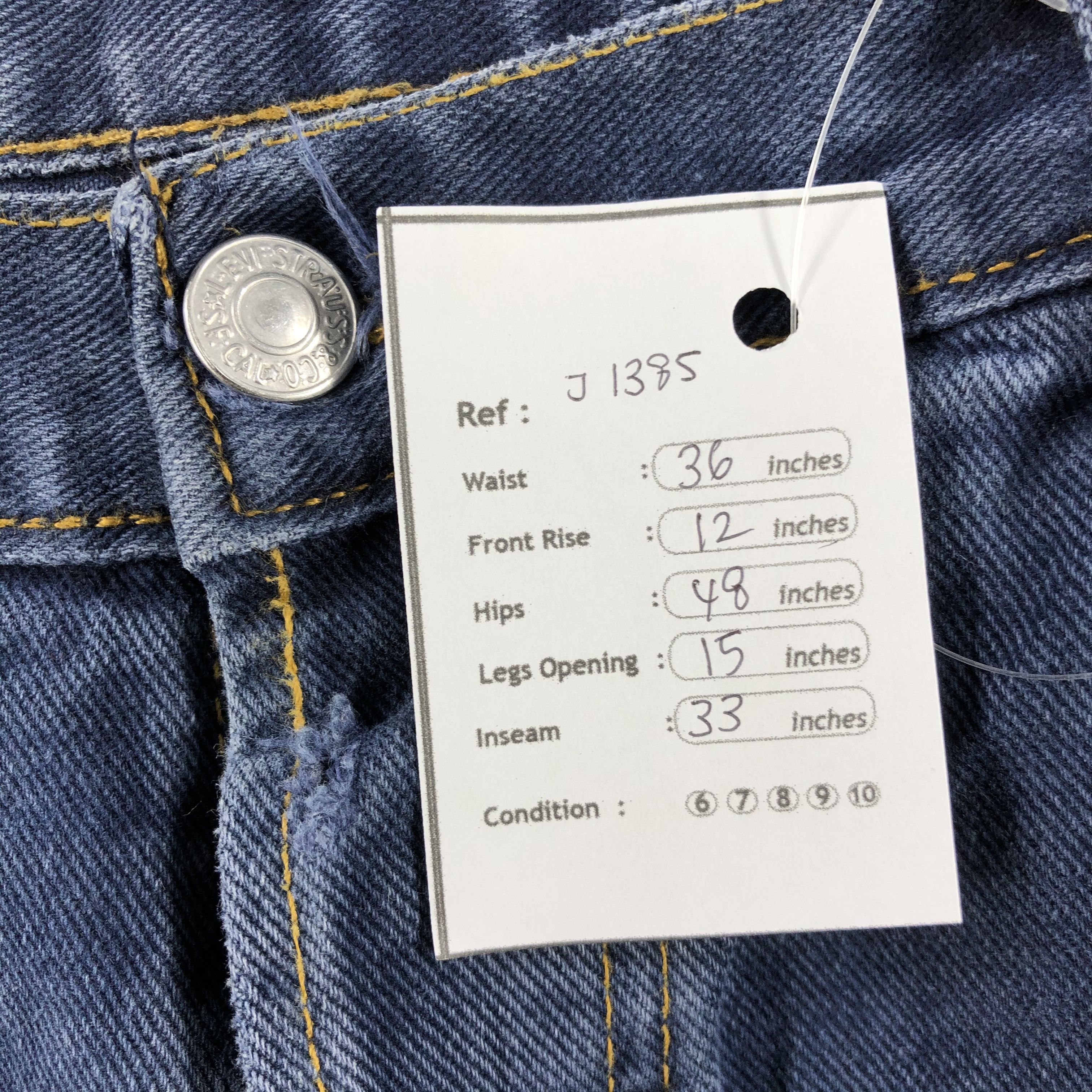 Levi's Vintage 90s Ripped Levis 501 Jeans-J1385 Size US 36 / EU 52 - 13 Thumbnail