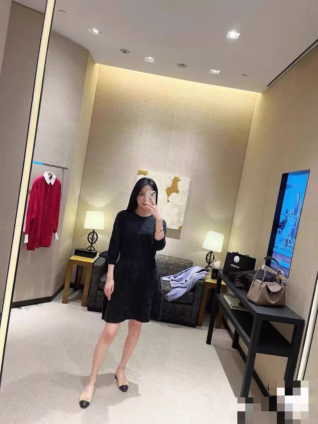Chanel Chanel Black Embossed Dress Size 34 Soft Texture Size XS / US 0-2 / IT 36-38 - 7 Thumbnail
