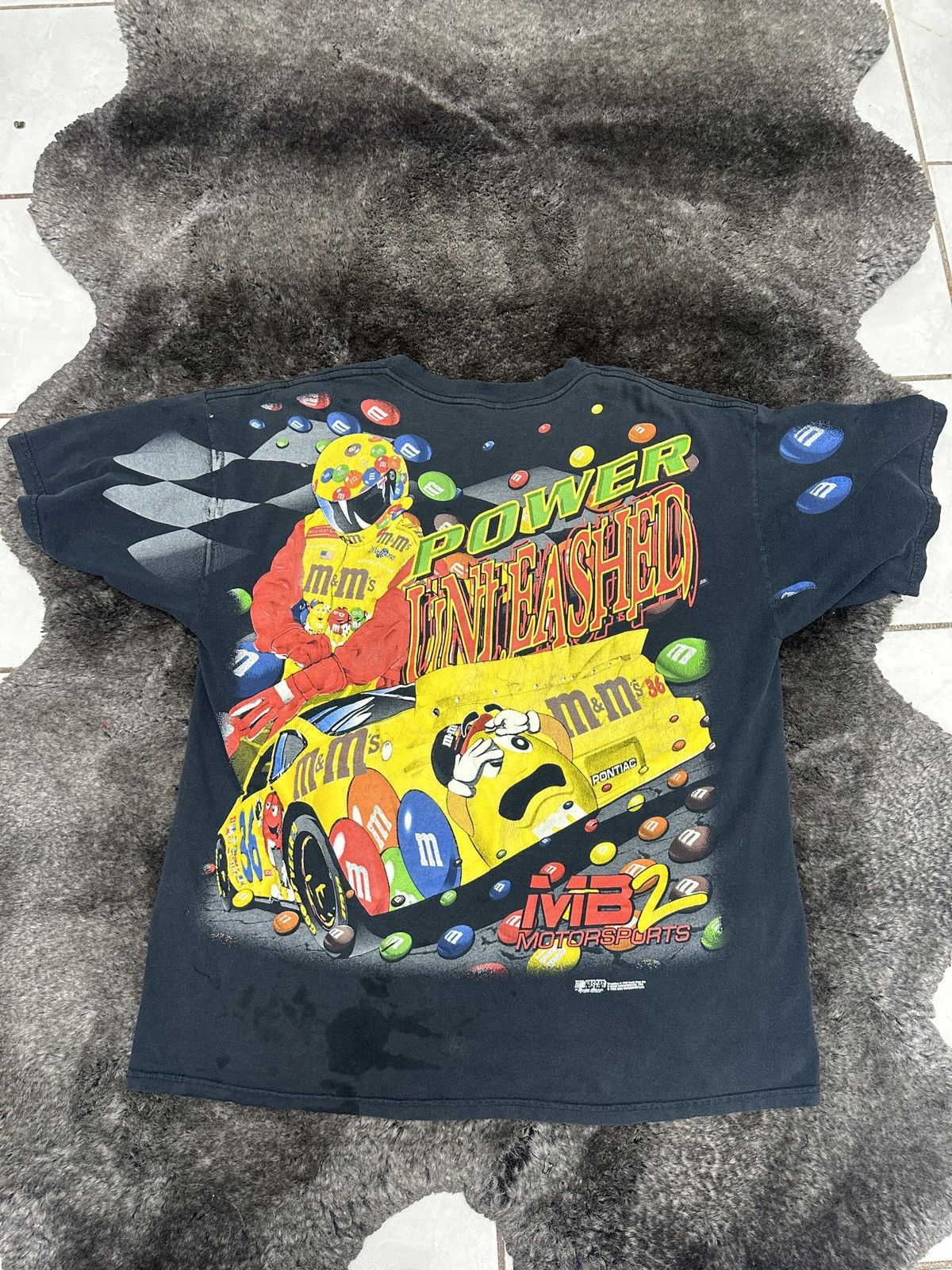 NASCAR RARE 1991 Vintage NASCAR M&M T Shirt Size US XXL / EU 58 / 5 - 2 Thumbnail