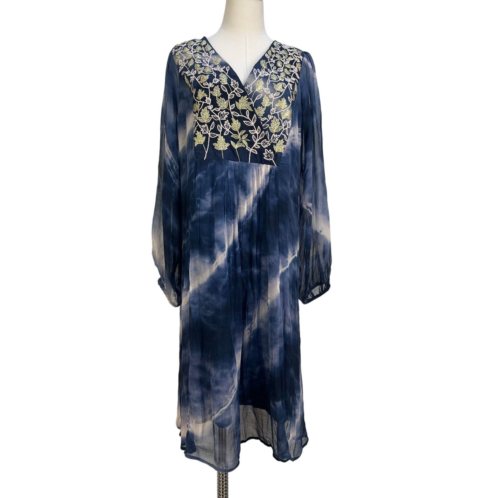 Other Soft Surroundings Blue Himalaya Dress Tie Dye Blue Size XXL / US 16-18 / IT 52-54 - 1 Thumbnail