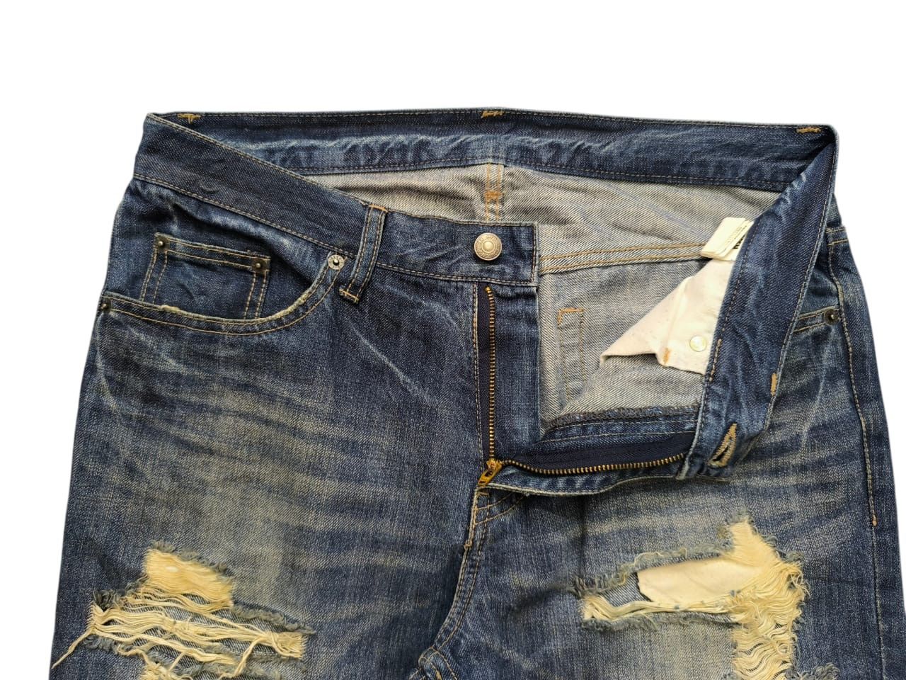 Japanese Brand PPFM Super Distressed Denim Size US 32 / EU 48 - 4 Thumbnail