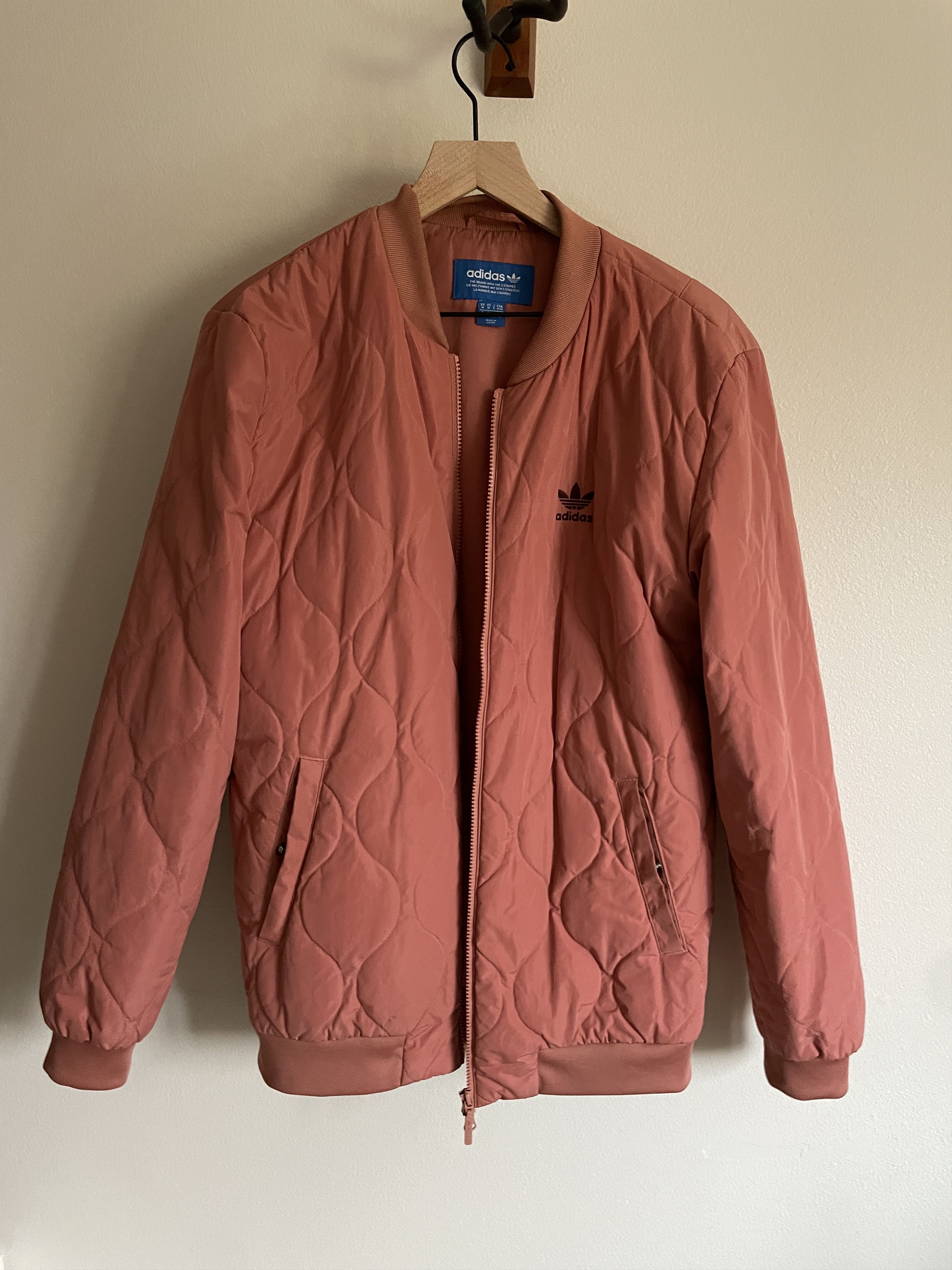 Adidas quilted bomber jacket online