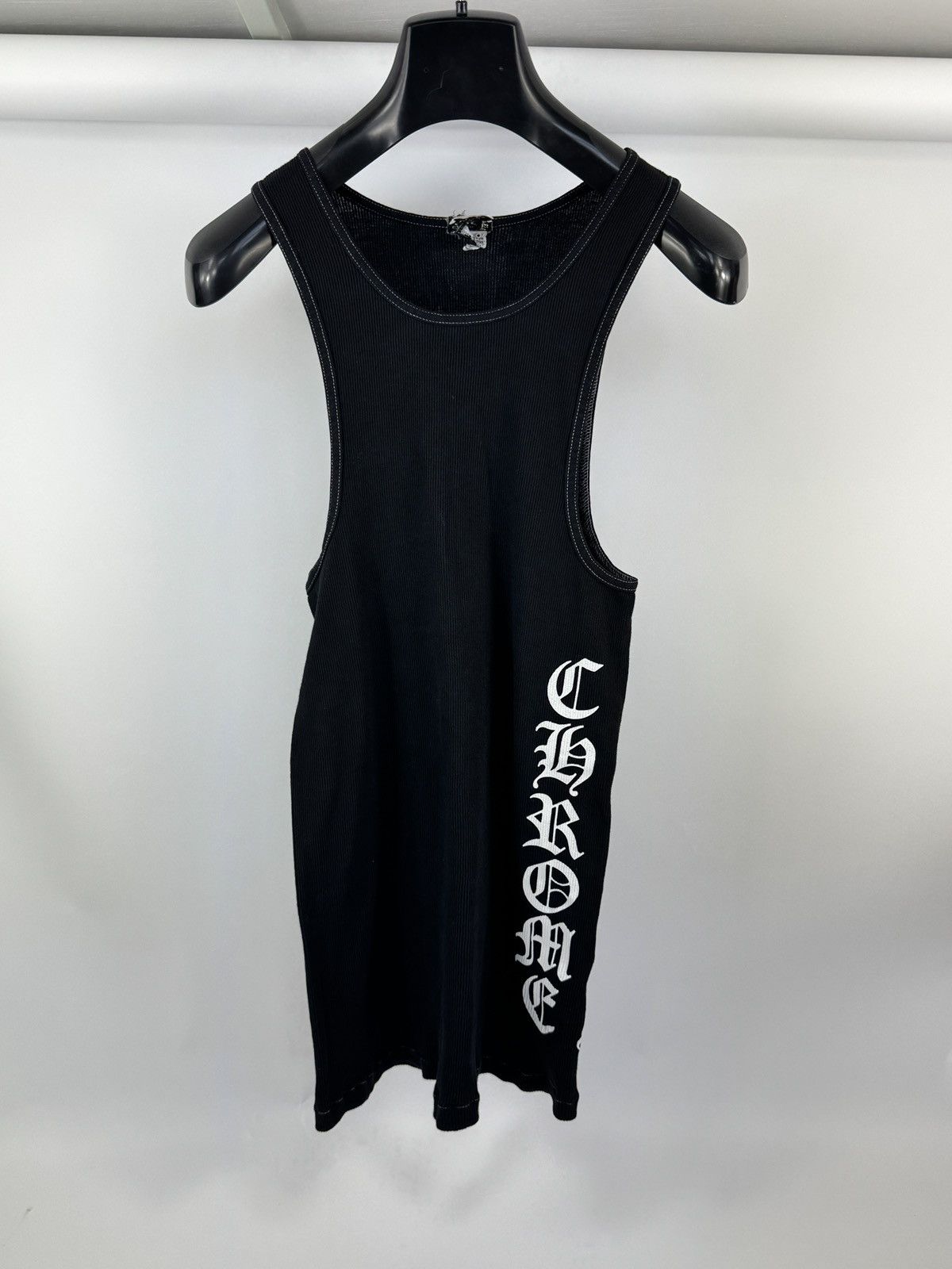 LOGO PRINT RIBBED TANK TOP