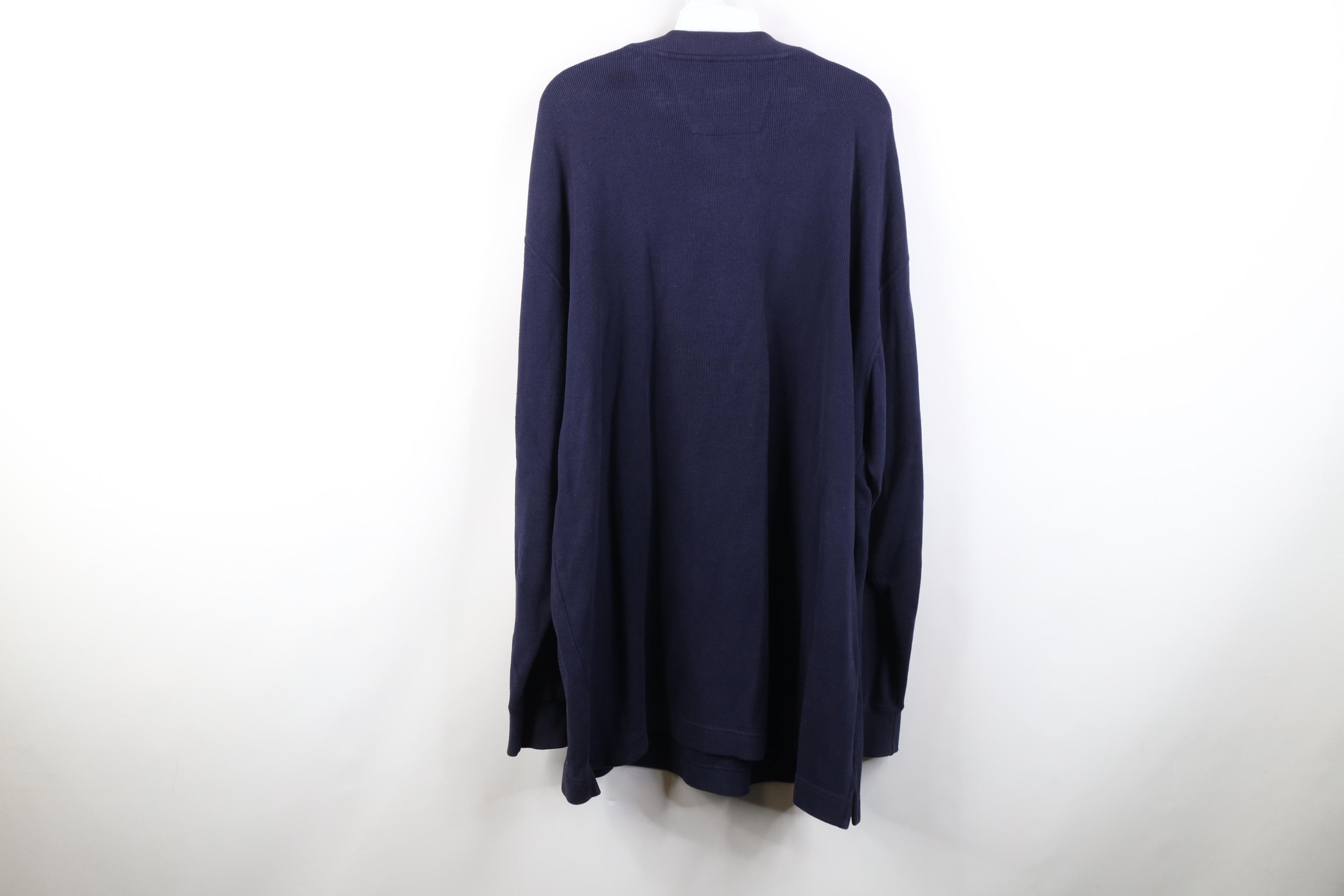Vintage Vintage 90s Streetwear Ribbed Knit Henley T-Shirt Blue Size US XXL / EU 58 / 5 - 14 Thumbnail