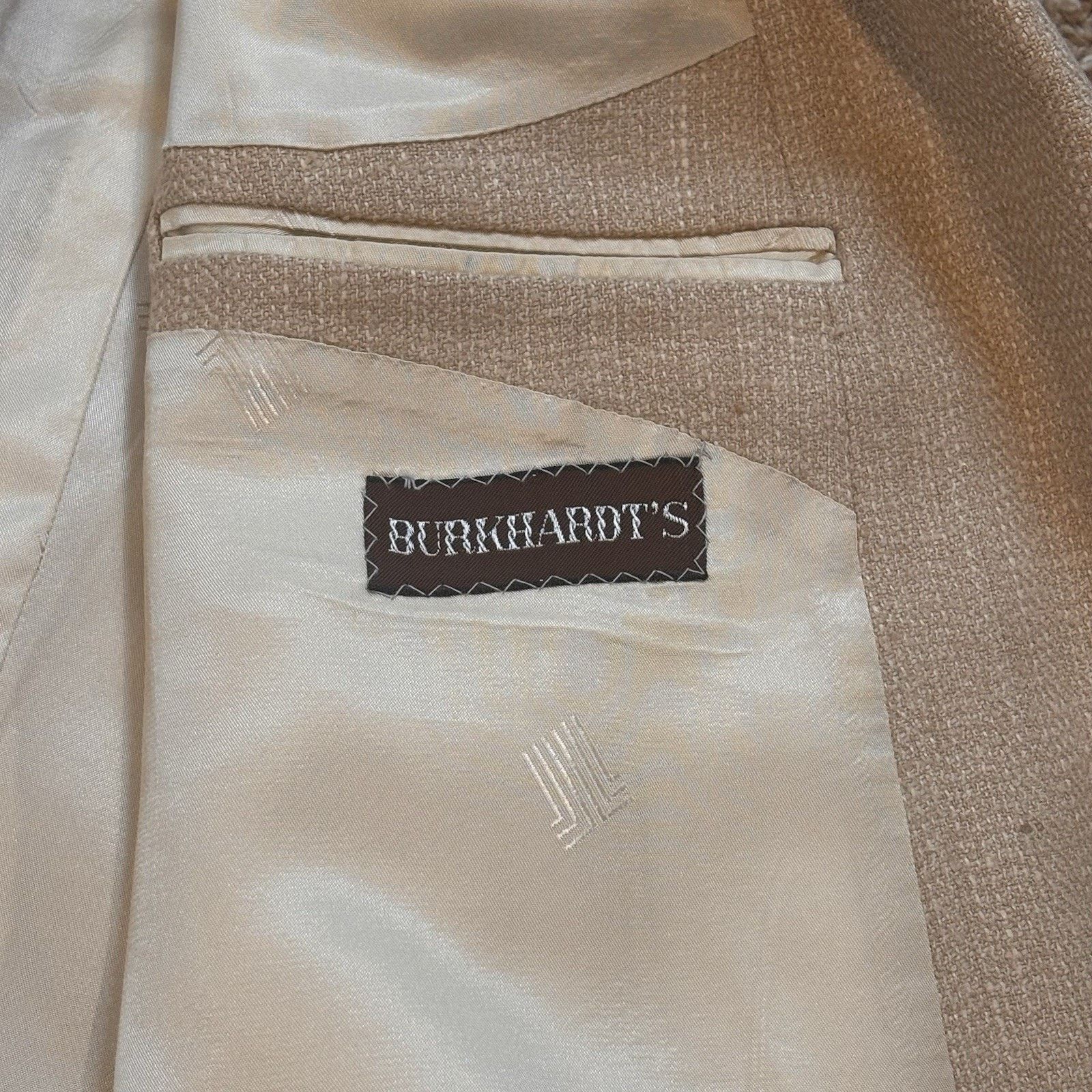 Lanvin Vintage Lanvin Light Tan Textured Linen Blazer USA 42R* Size 42R - 7 Thumbnail