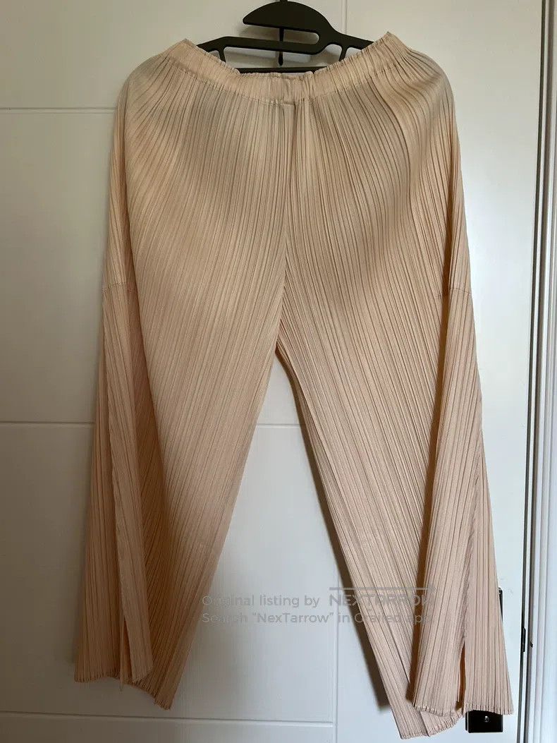 Issey Miyake Issey Miyake size:2 Beige Wide-leg Trousers Size 24" / US 00 / IT 34 - 1 Thumbnail