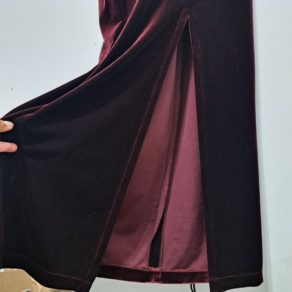 Other Vintage CDC Whimsigoth Velvet Fairy Goth Bodycon Front Slit Size S / US 4 / IT 40 - 6 Thumbnail