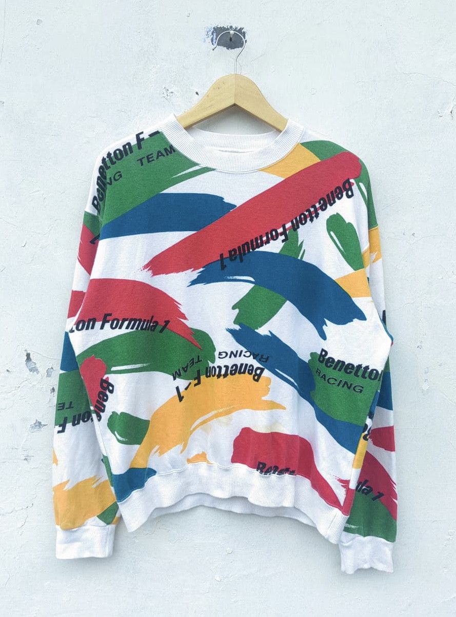 Benetton Vintage Benetton formula 1 racing team aop sweatshirt Size US M / EU 48-50 / 2 - 1 Thumbnail