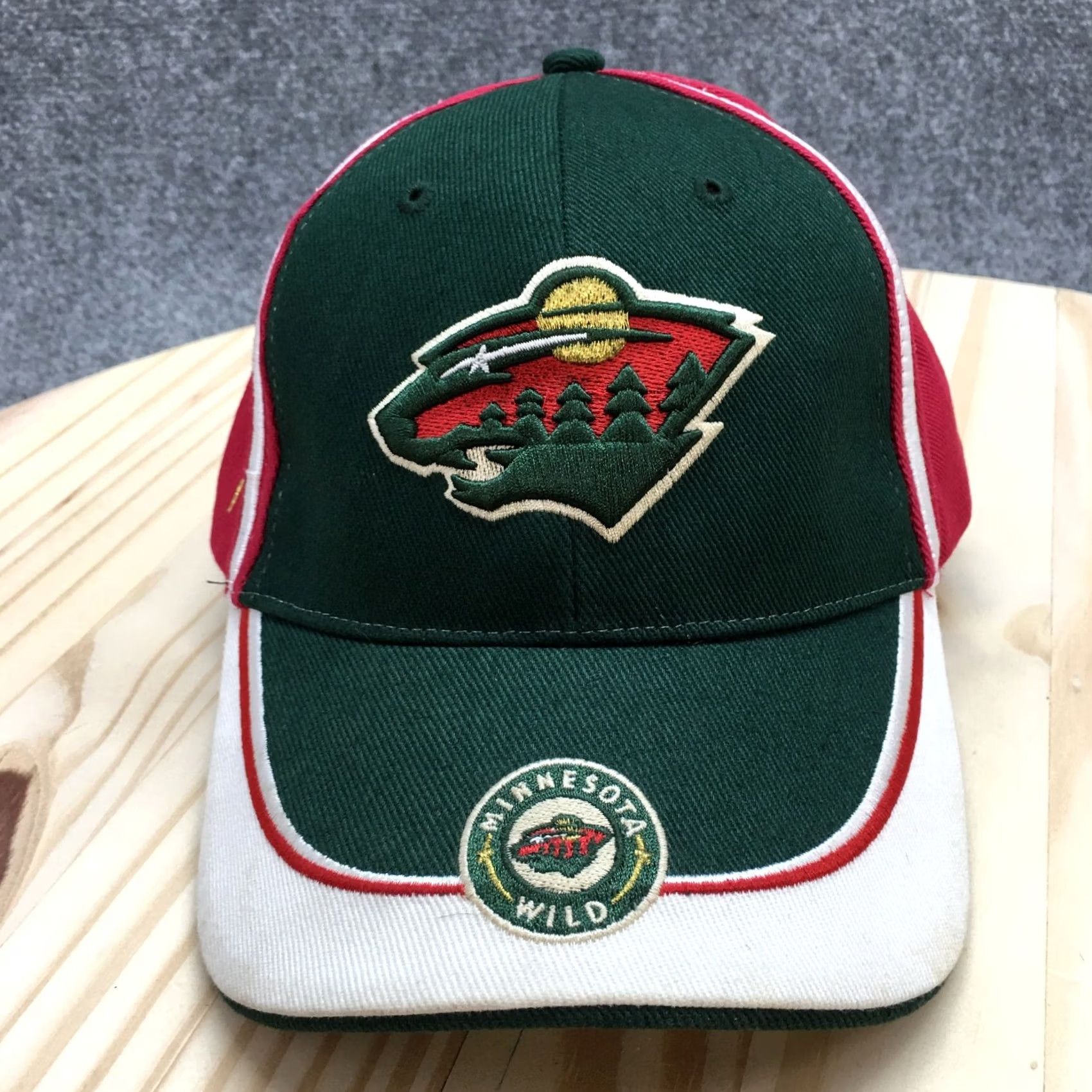 NHL Minnesota Wild NHL Baseball Cap Mens Red OS Curved Brim Embroidered Logo Size ONE SIZE - 2 Thumbnail