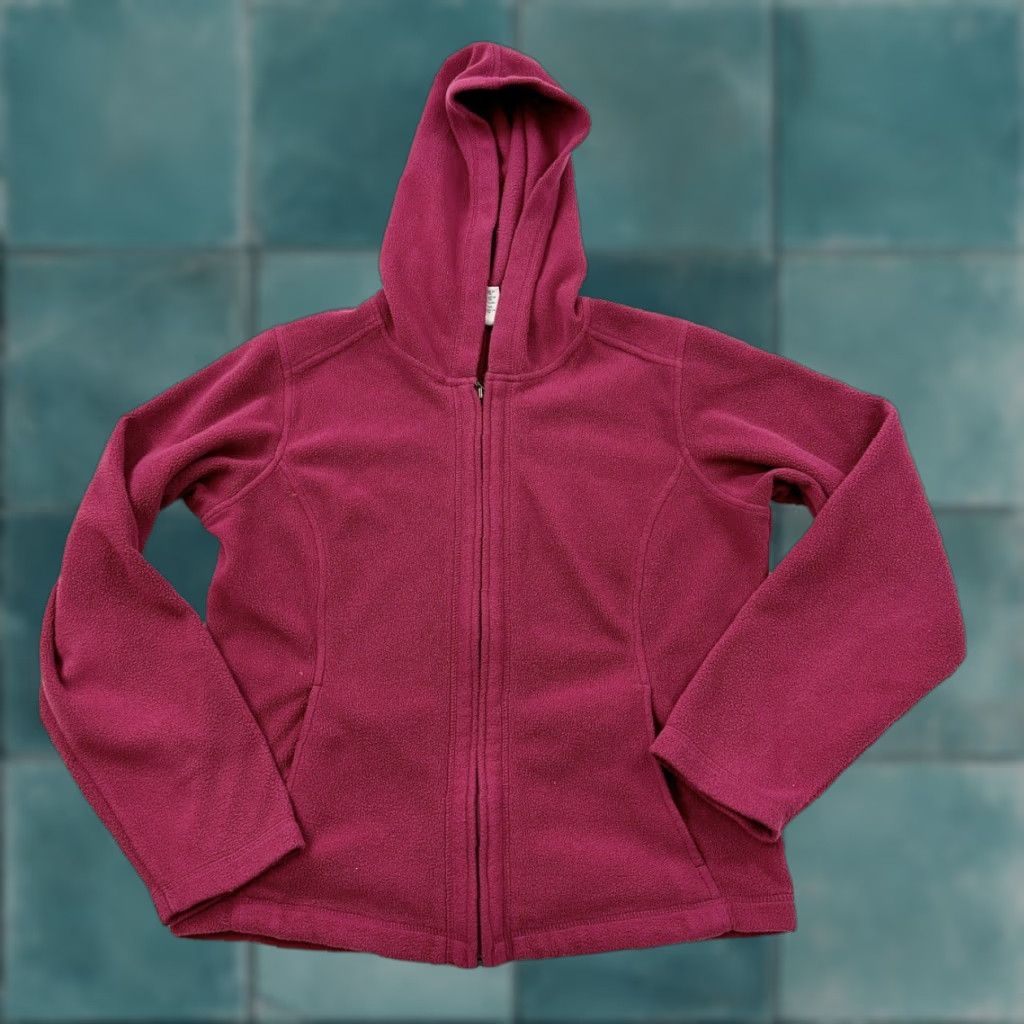 Pinko Columbia Fleece Jacket Pink Womens Small Hooded Full Zip Up X.C.O. Size S / US 4 / IT 40 - 1 Thumbnail