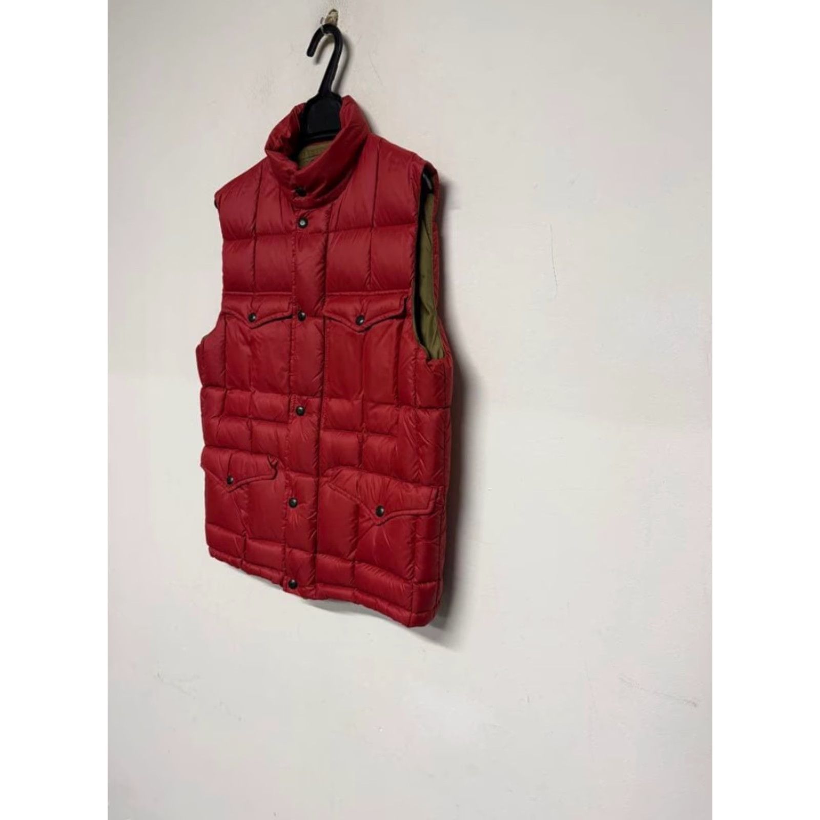 Vintage RRL Vest Red Nylon Leather Trim Quilted Down Size S Mens Size US S / EU 44-46 / 1 - 3 Thumbnail