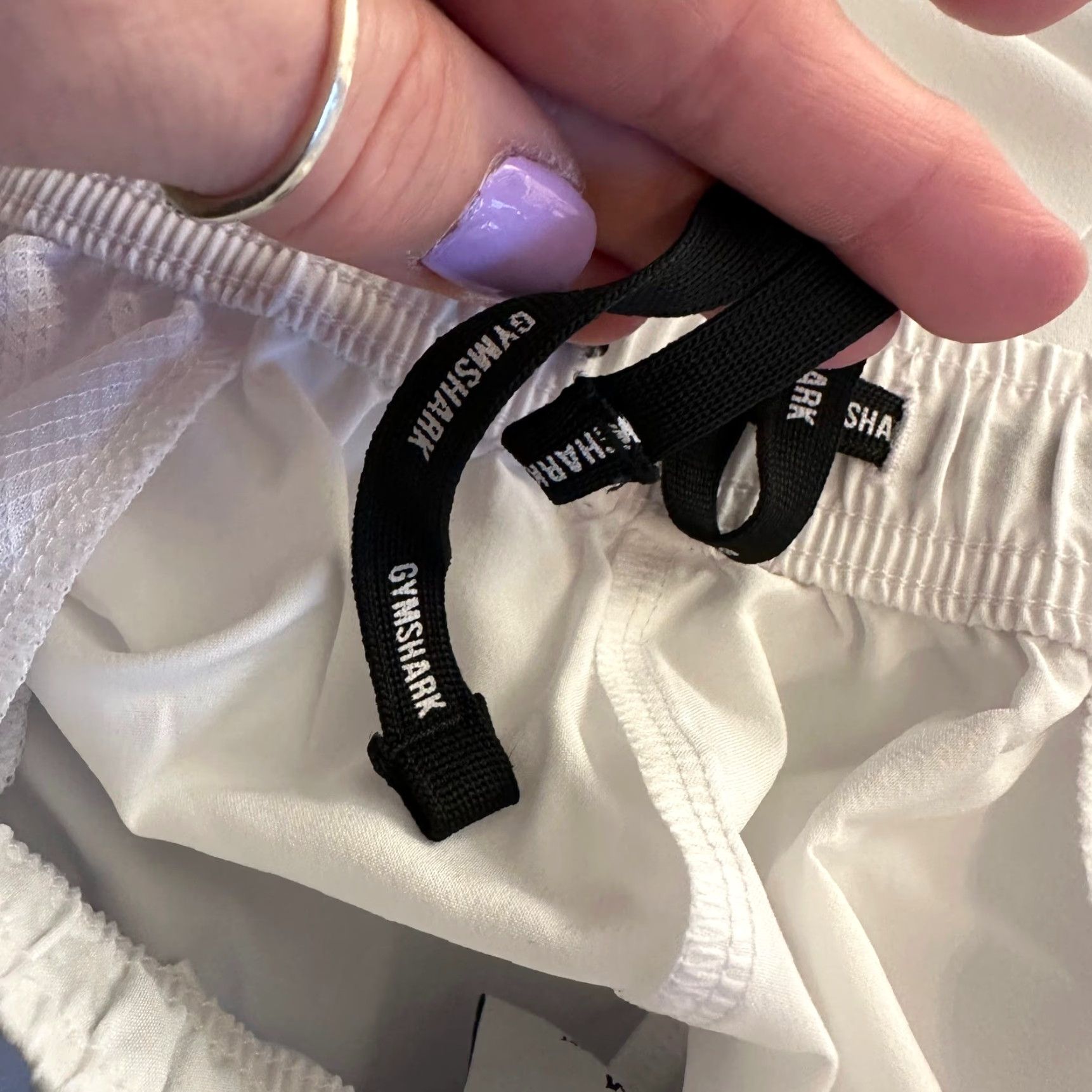 Gymshark Gymshark Mens Athletic Training Shorts White M Drawstring Pockets Logo Size US 31 - 7 Thumbnail
