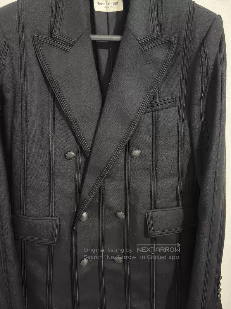 Saint Laurent Paris Saint Laurent Paris Revere Collar Double-breasted Striped Size US S / EU 44-46 / 1 - 3 Thumbnail