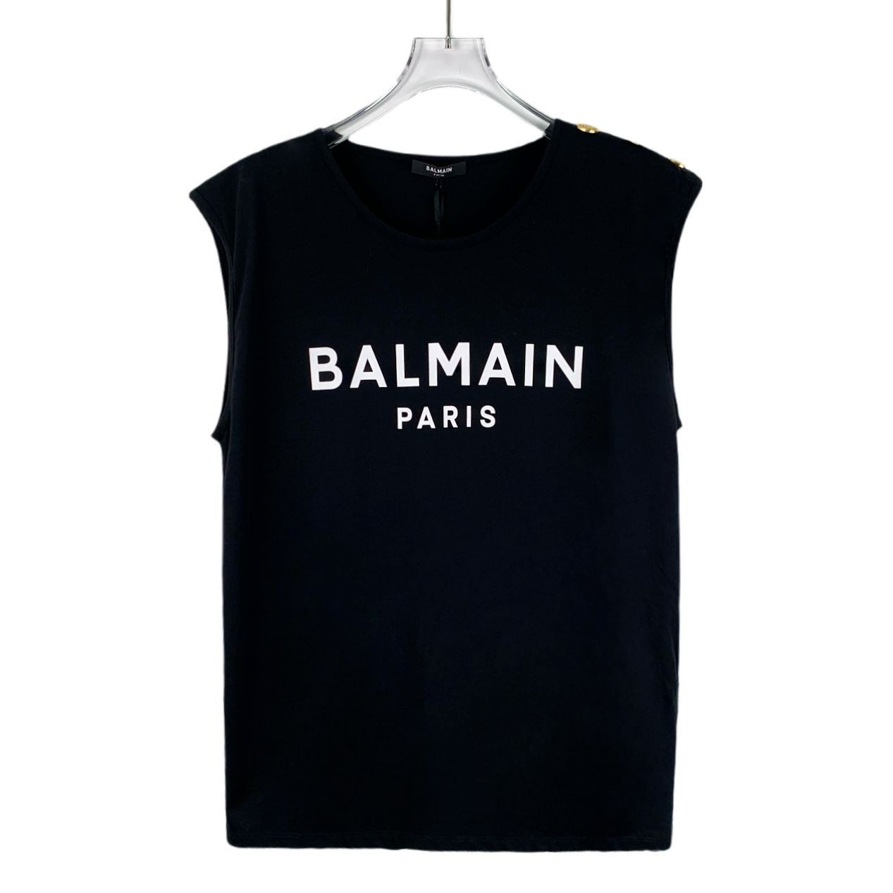 Balmain Balmain Black Logo Letter Printed Cotton Round-Neck Casual V Size M / US 6-8 / IT 42-44 - 1 Thumbnail