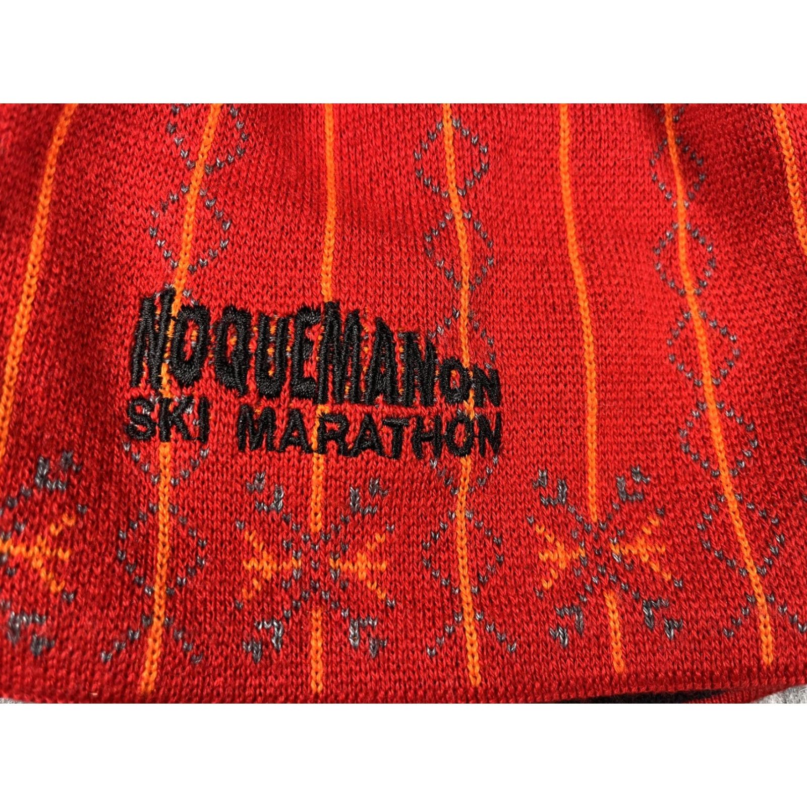 Vintage Swix Hat Beanie Mens One Size Red Noquemanon Ski Marathon Tassel Lined Winter Size ONE SIZE - 2 Thumbnail