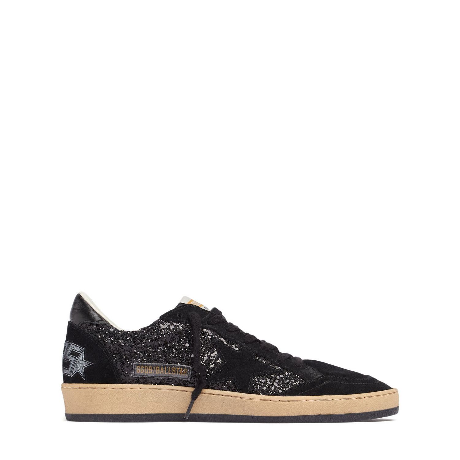 GOLDEN GOOSE Women's Ball Star Black Glitter Sneakers New (W