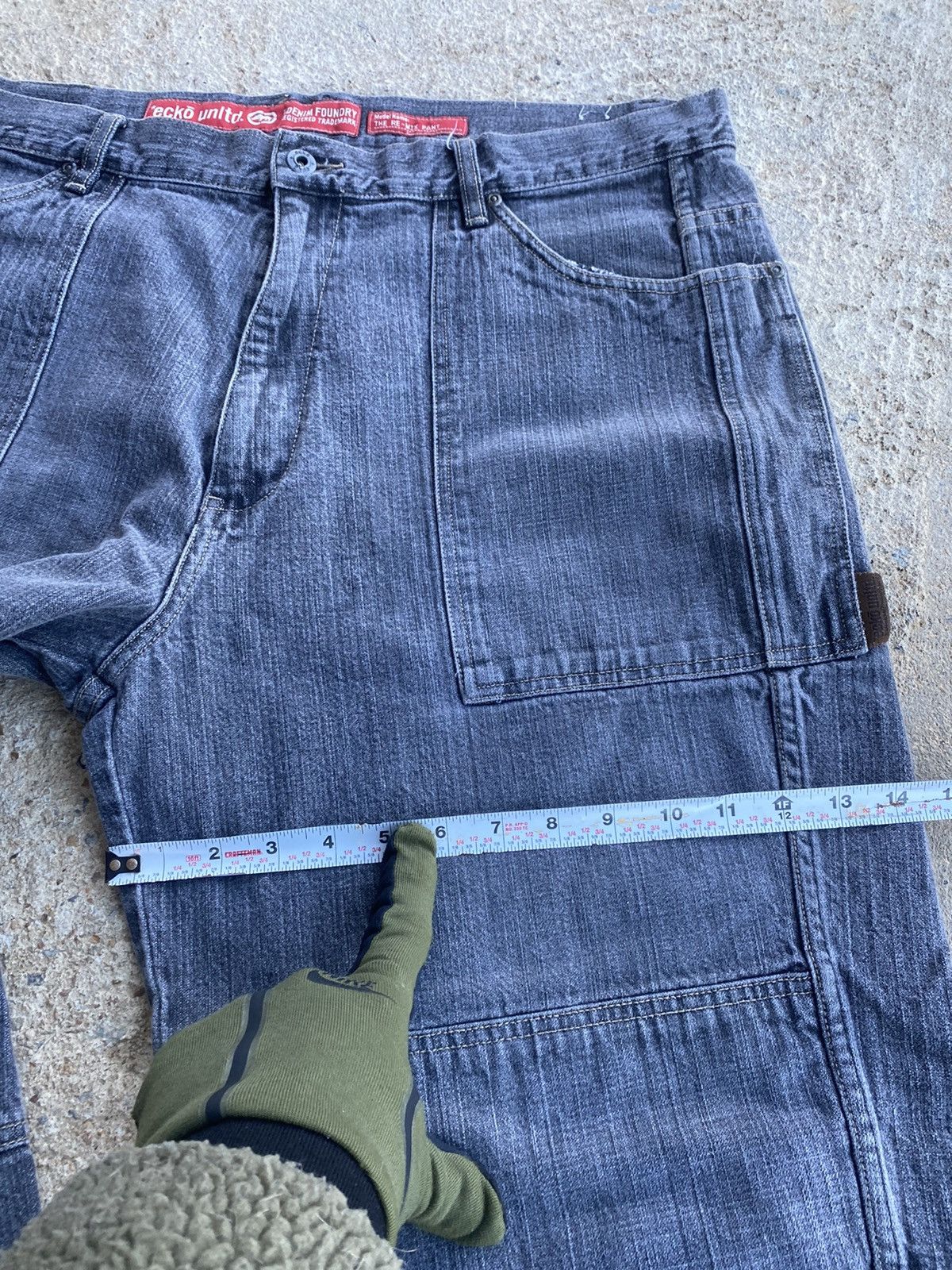 Ecko Unltd. × Japanese Brand × Vintage Vintage Y2K Ecko Baggy Double Knee Denim Jnco Style Jeans Size US 38 / EU 54 - 16 Thumbnail