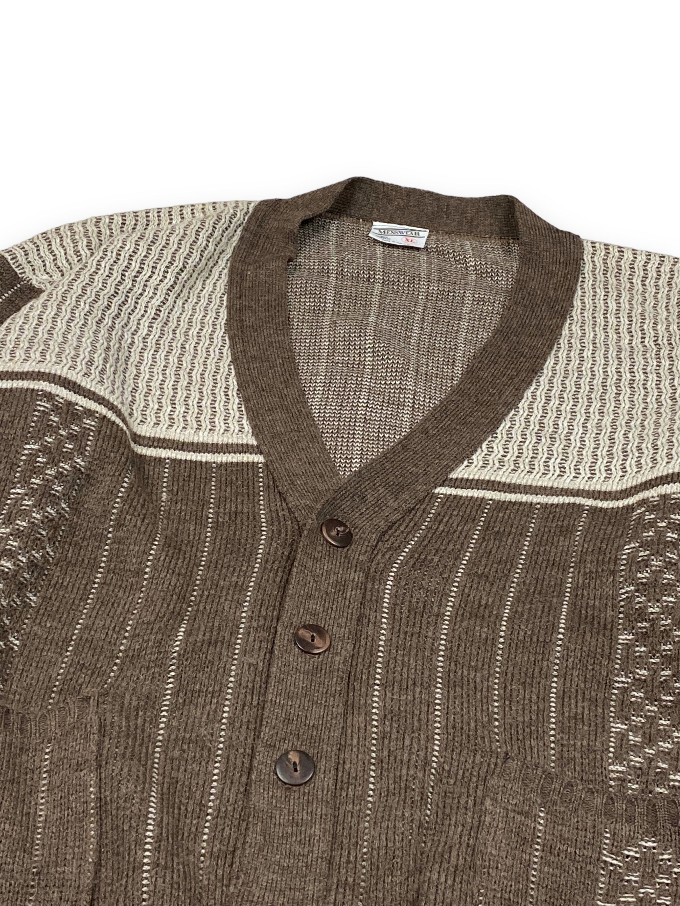 Other Vintage MENSWEAR Crazy Print Cardigan M689 Size US XL / EU 56 / 4 - 4 Thumbnail