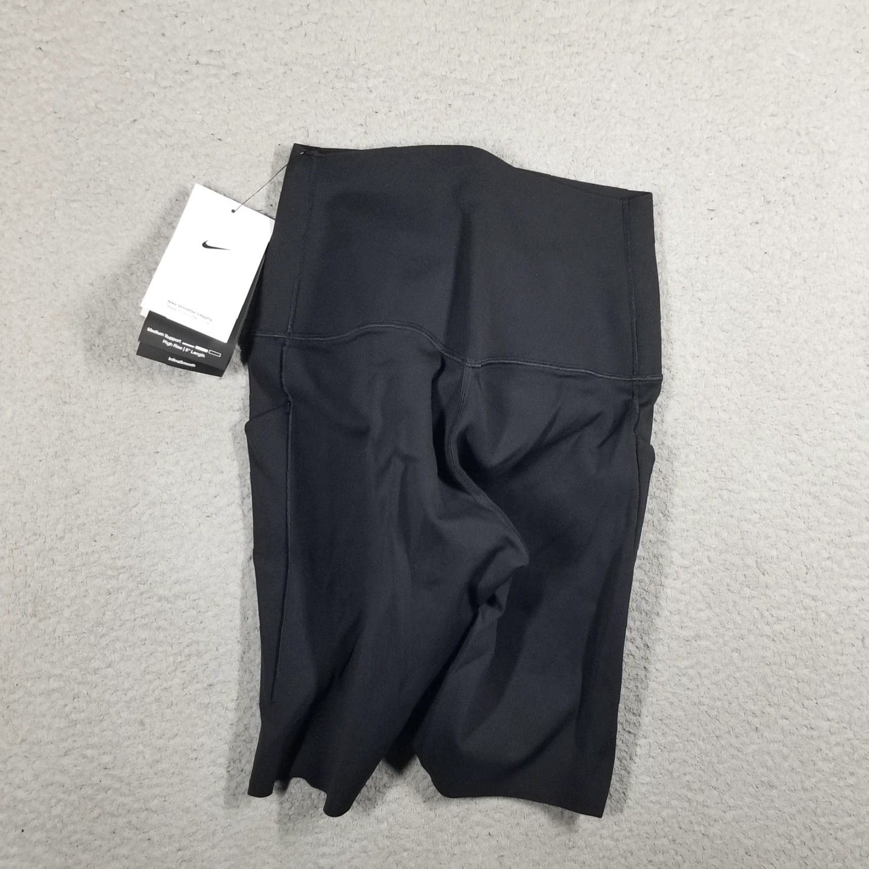 Nike Nike Universa Dri-FIT Training Shorts Women XS Black High Waist Pockets Biker Running & Gym Size 26" / US 2 / IT 38 - 2 Thumbnail