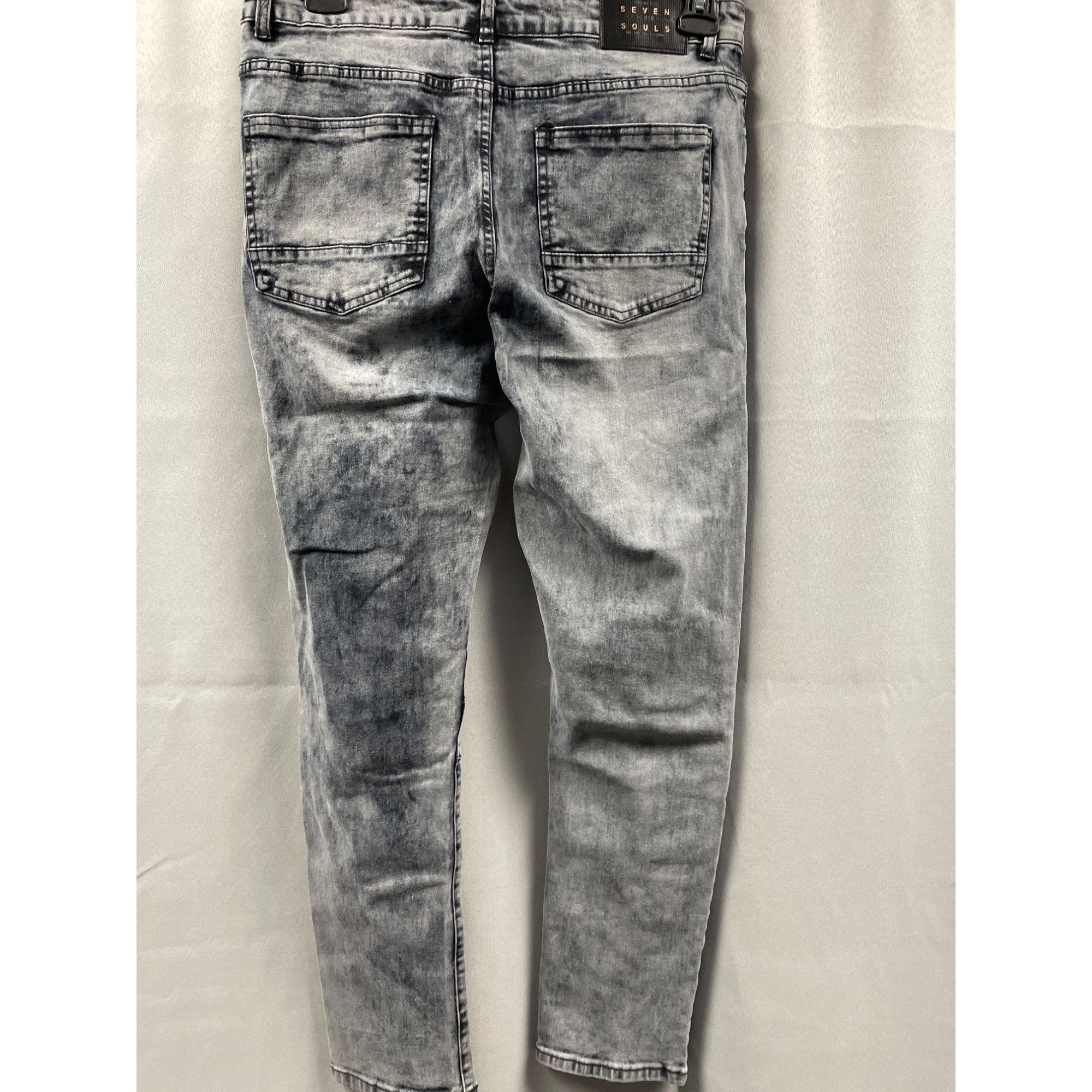 Other Seven Souls Men's Gray wash Jeans stretch skinny size 32 x 3 Size US 32 / EU 48 - 3 Thumbnail