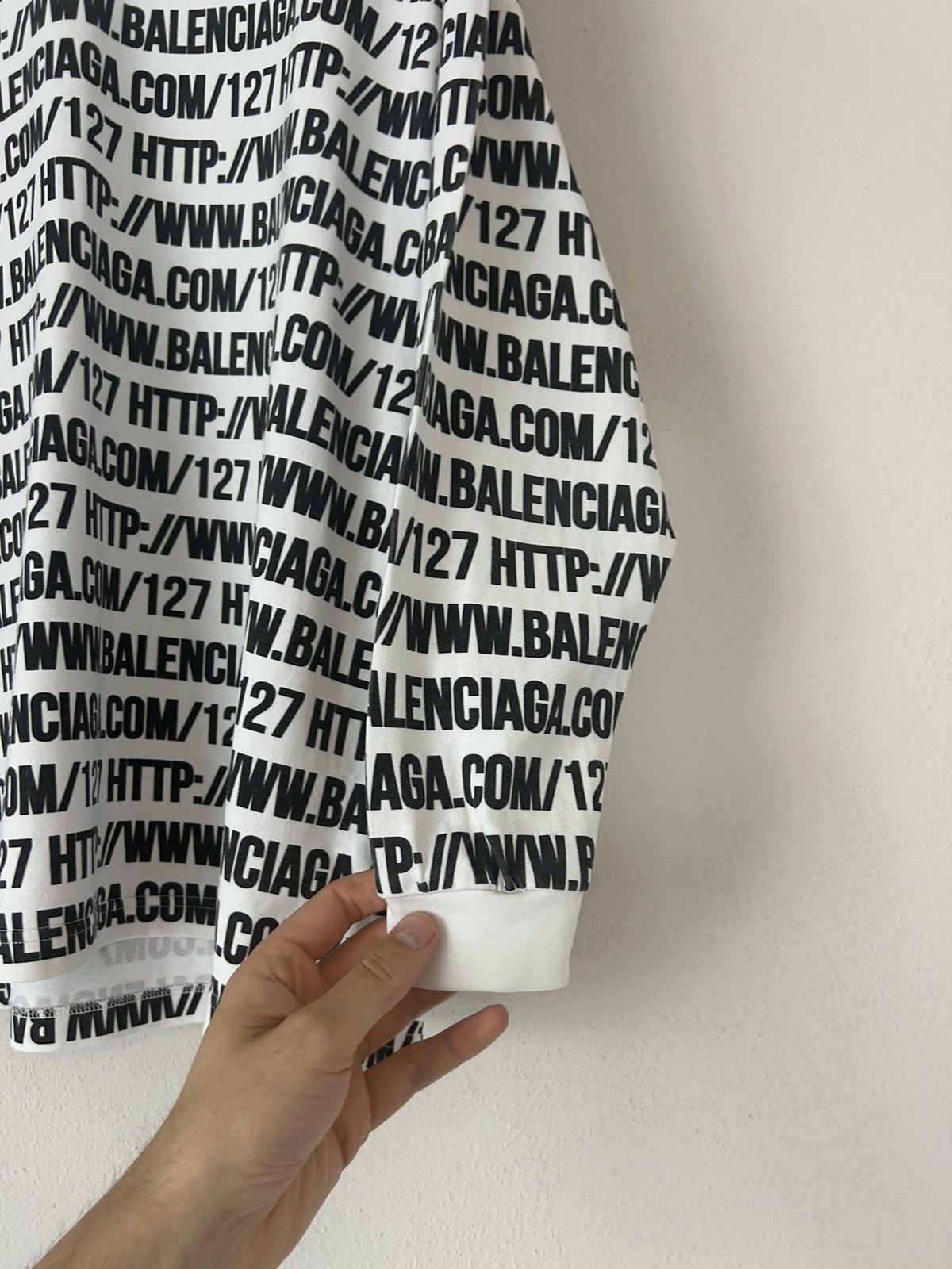 Balenciaga ‘Balenciaga.com’ Print Sweatshirt Size US M / EU 48-50 / 2 - 7 Thumbnail