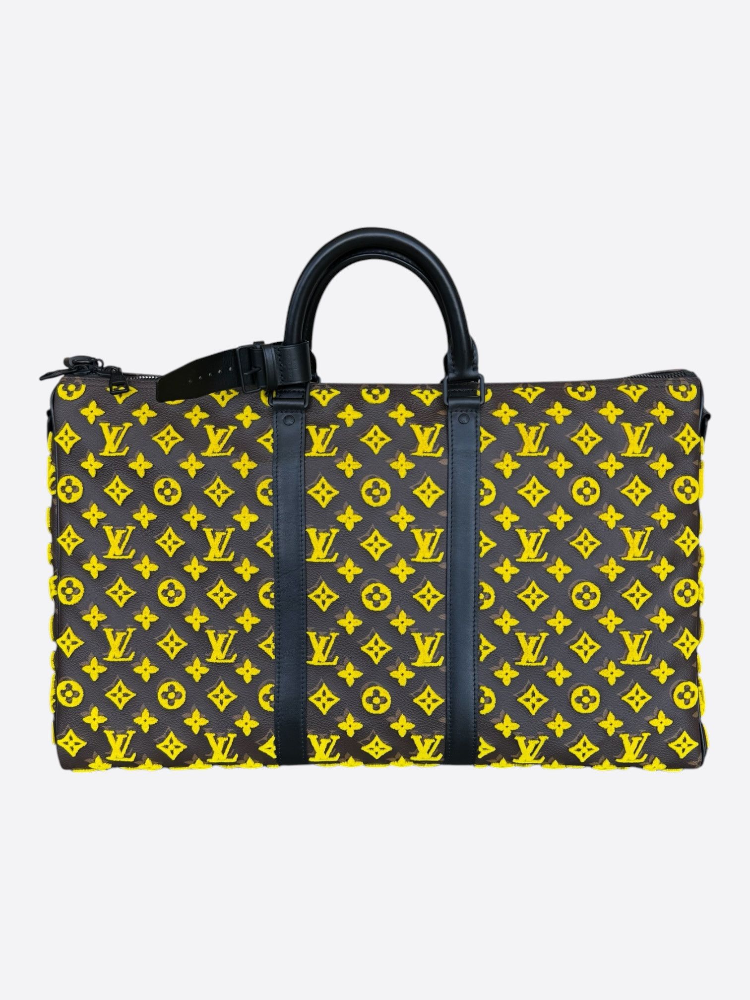 Louis Vuitton Brown & Yellow Tuffetage Monogram Triangle Keepall 50 Size ONE SIZE - 3 Thumbnail