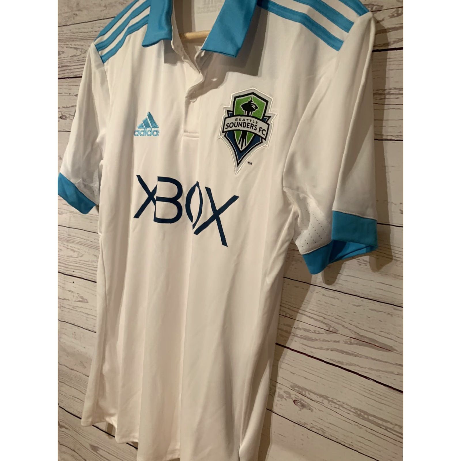 Adidas NEW Adidas MLS Seattle Sounders White Alternate Soccer Jersey Small Mens Size US S / EU 44-46 / 1 - 4 Thumbnail