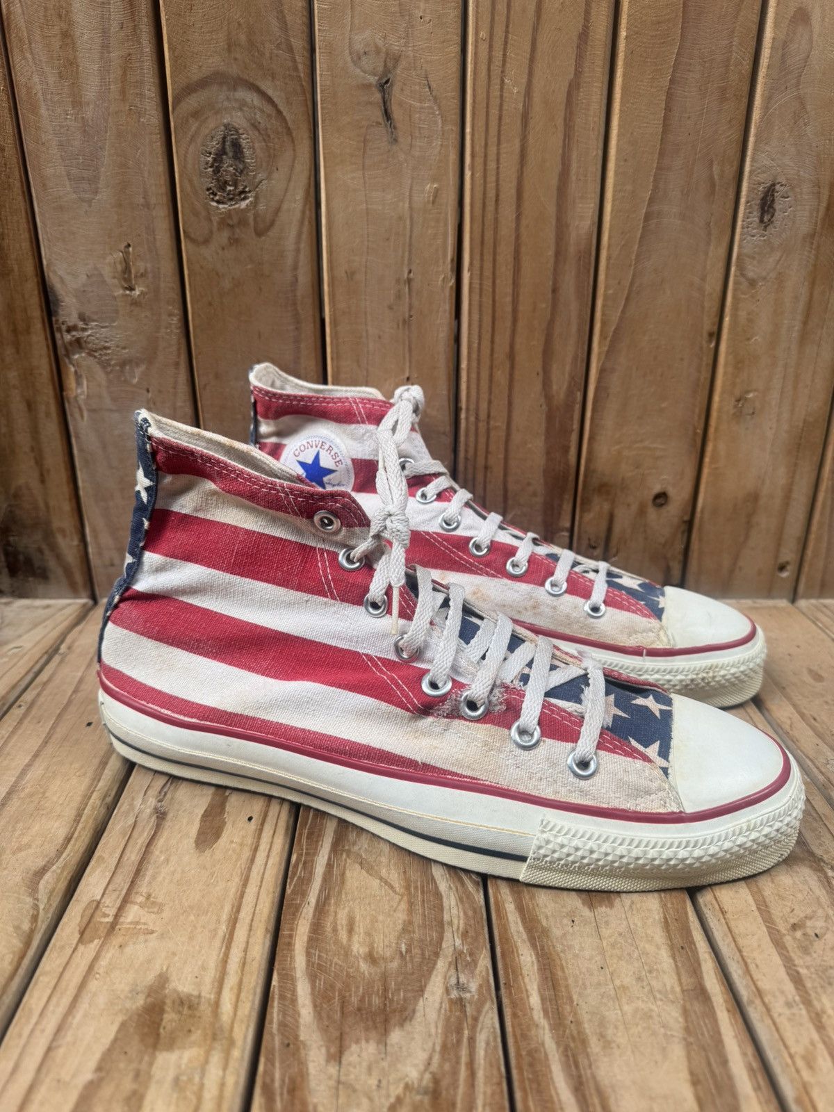 Converse Rare converse all star American flag Converse made in USA 10 Size US 10 / EU 43 - 2 Thumbnail