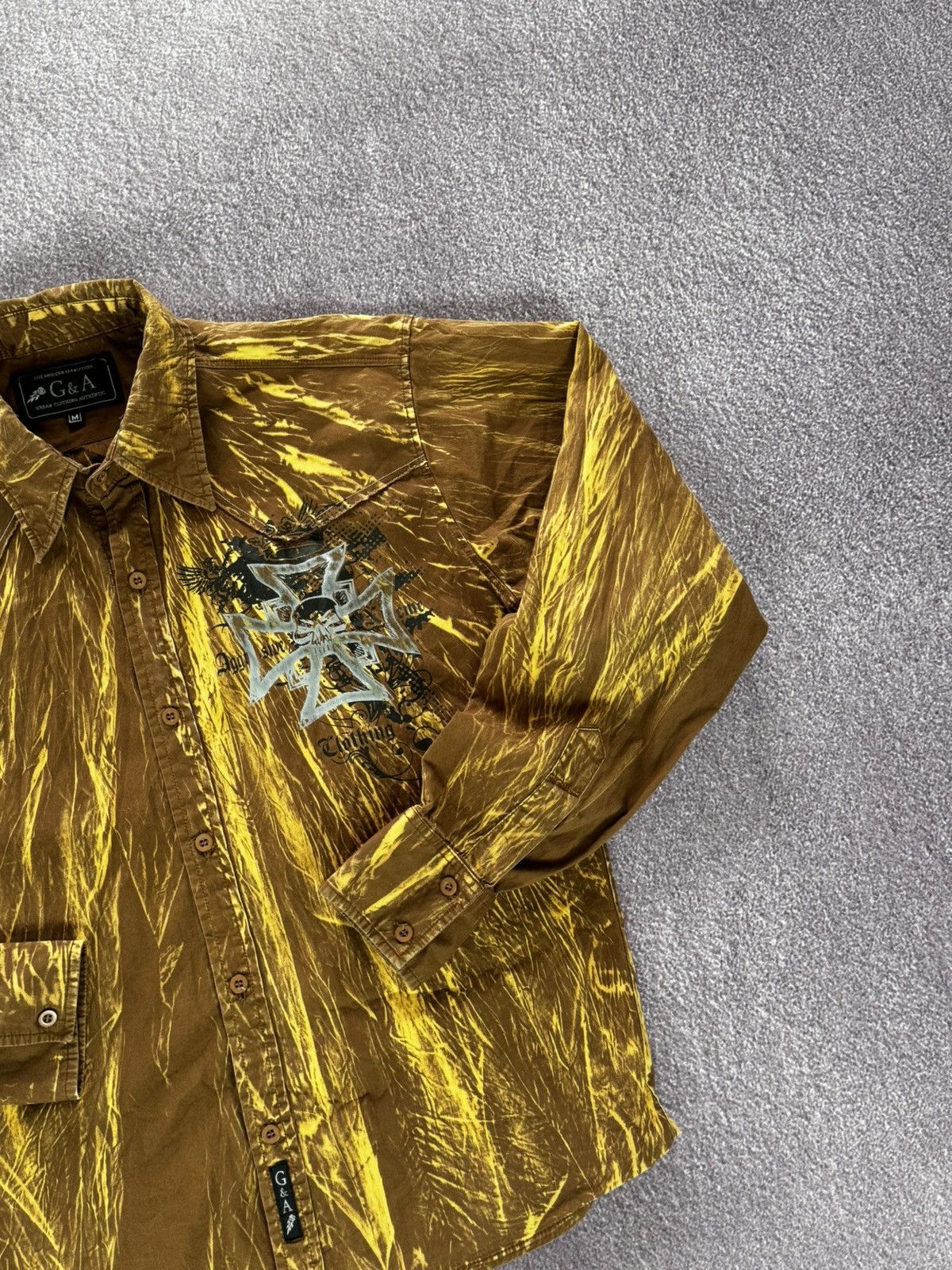 Affliction Crazy Vintage Y2K Affliction Style Shirt Button Up Grunge Size US M / EU 48-50 / 2 - 6 Thumbnail