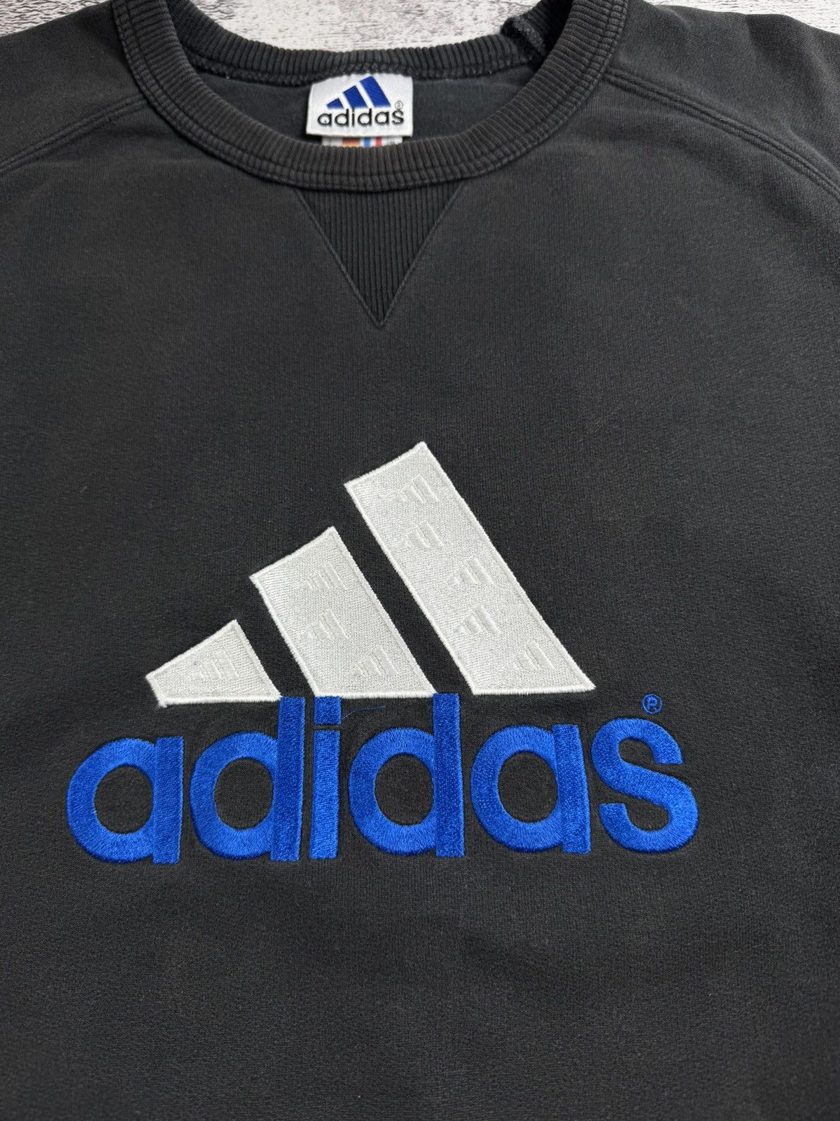Adidas Adidas Vintage Men’s Cotton Large Crew Neck 90s Embroidered Sweatshirt Pullover Size US L / EU 52-54 / 3 - 6 Thumbnail