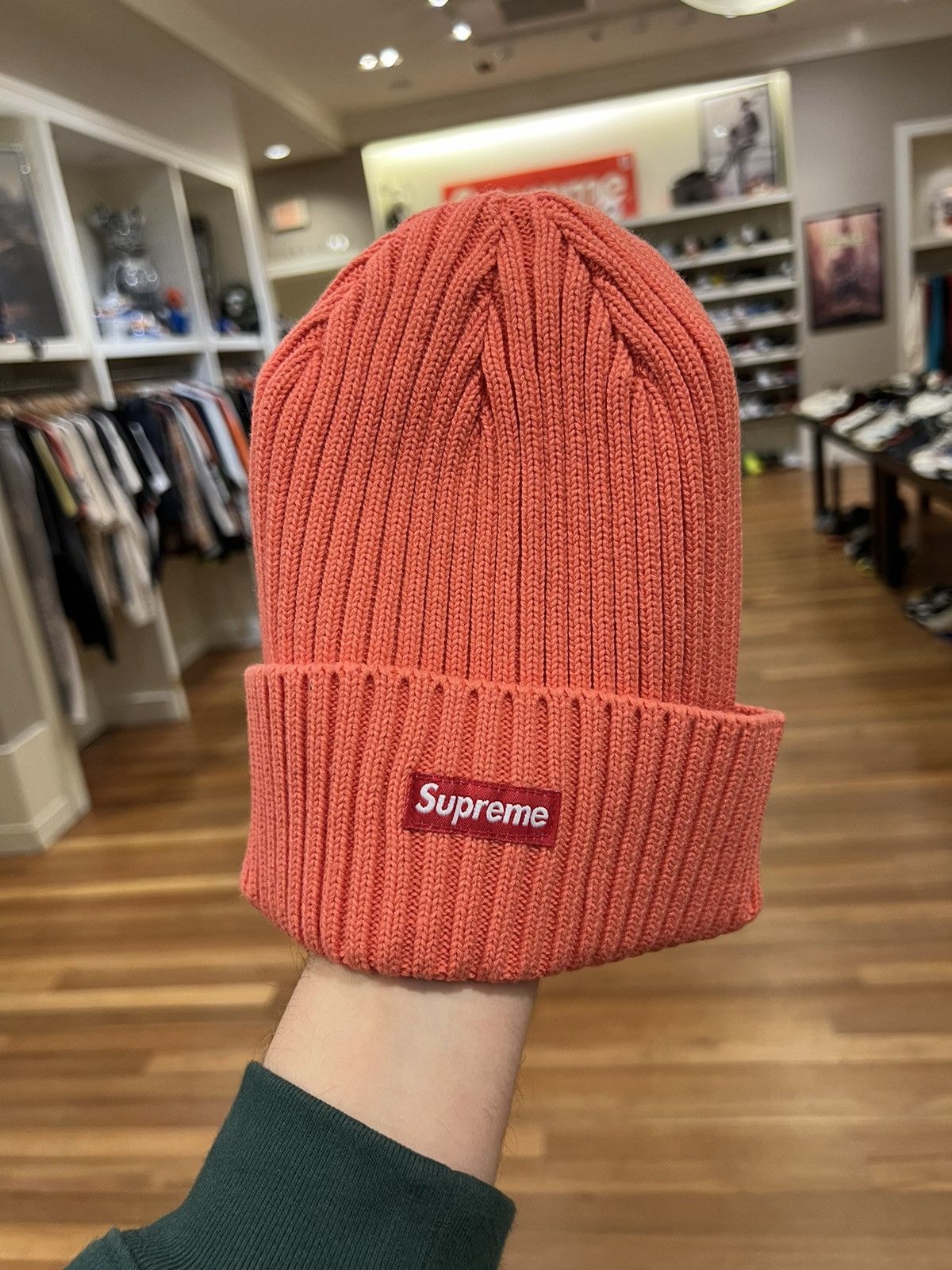 Supreme Supreme overdyed knit beanie salmon Grailed