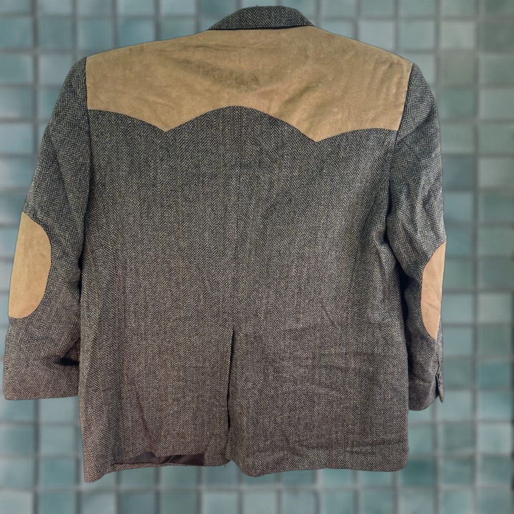 Vintage Bar WS Western Wool Herringbone Sport Jacket Mens 46R Brown Size US S / EU 44-46 / 1 - 1 Thumbnail