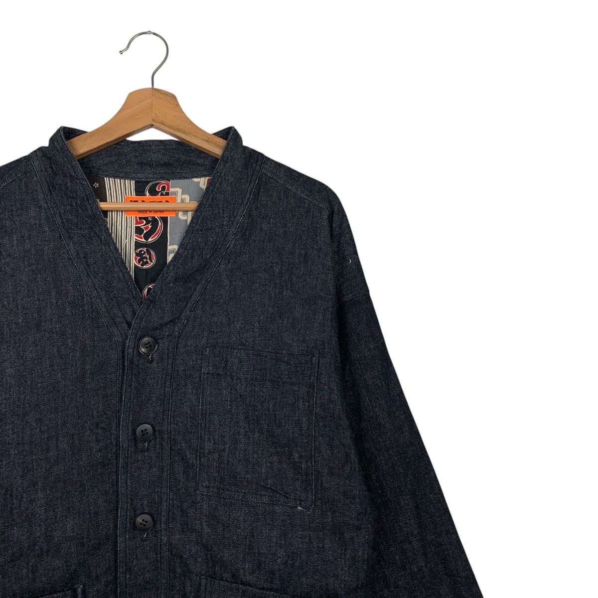 Japan Rags SAKAMOTO DENIM Blue Indigo Button Jacket #2580-C116 Size US S / EU 44-46 / 1 - 5 Thumbnail