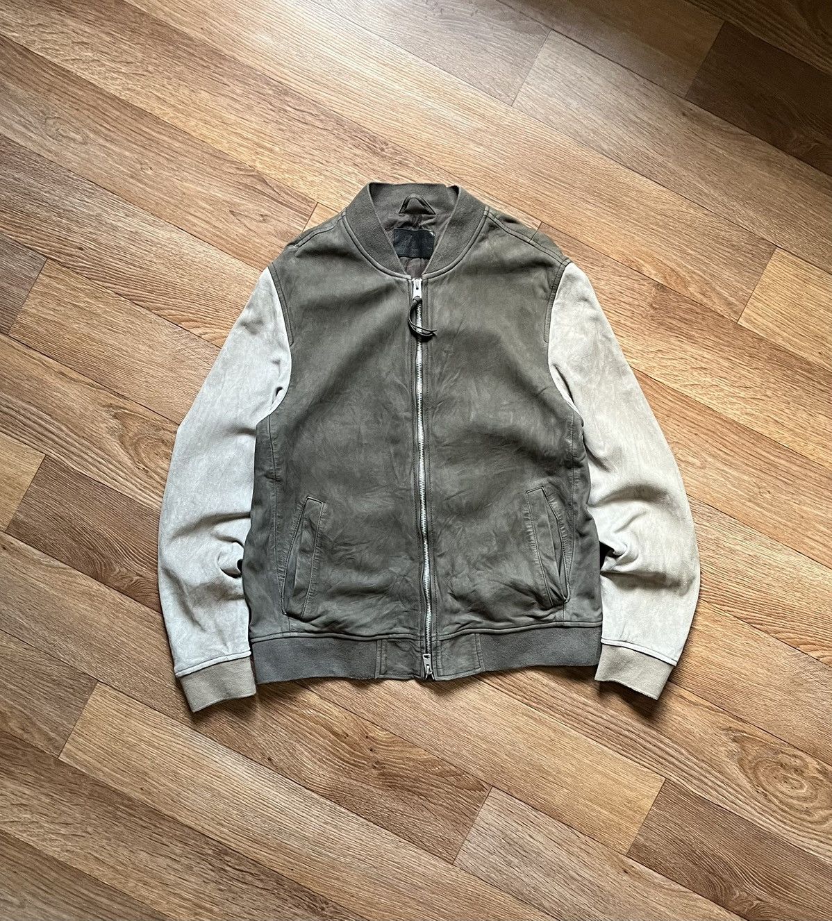 Allsaints All Saints Two-Tone Suede Bomber Jacket Size US M / EU 48-50 / 2 - 1 Thumbnail