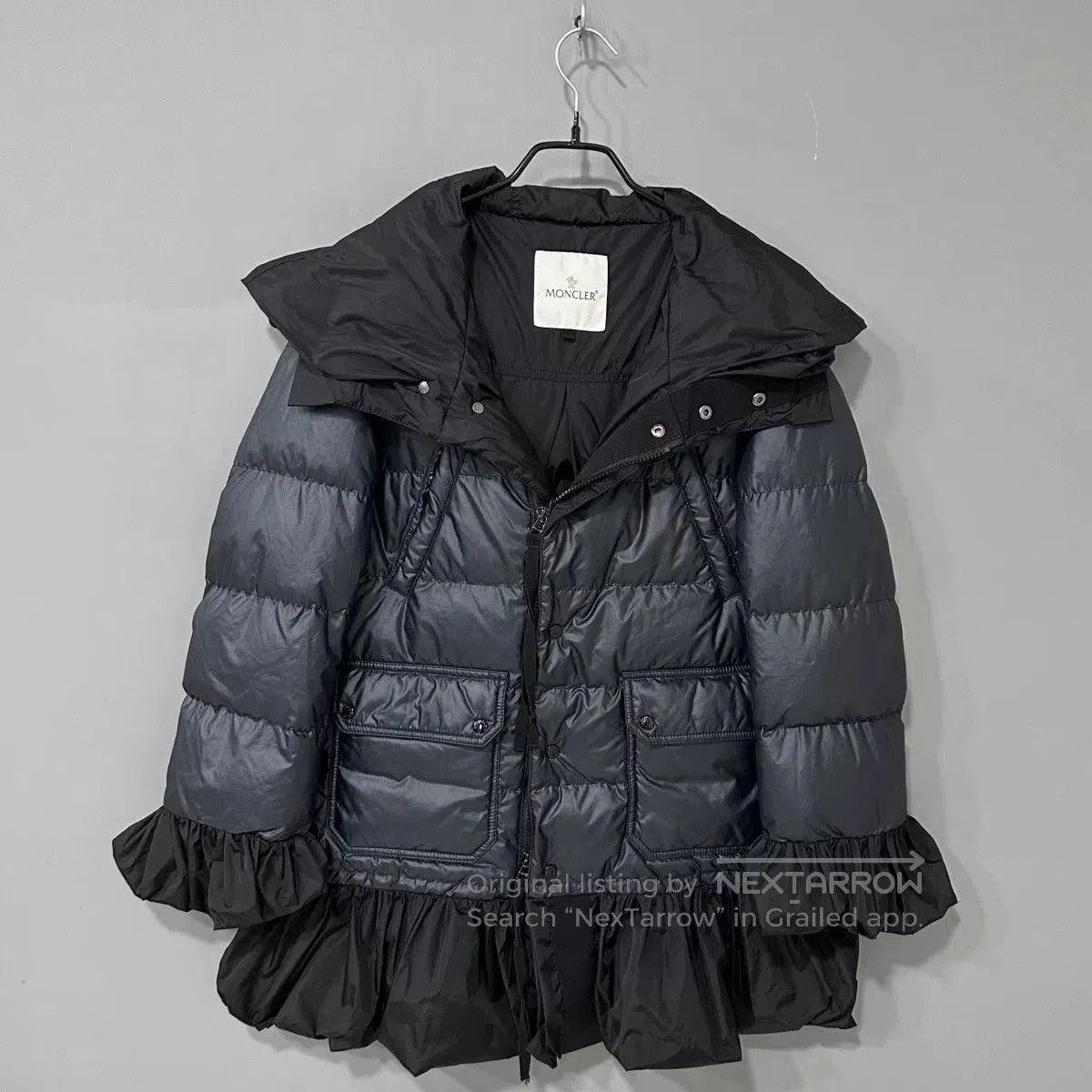 Moncler Moncler Ruffled Hem Down Jacket. Size S / US 4 / IT 40 - 1 Thumbnail