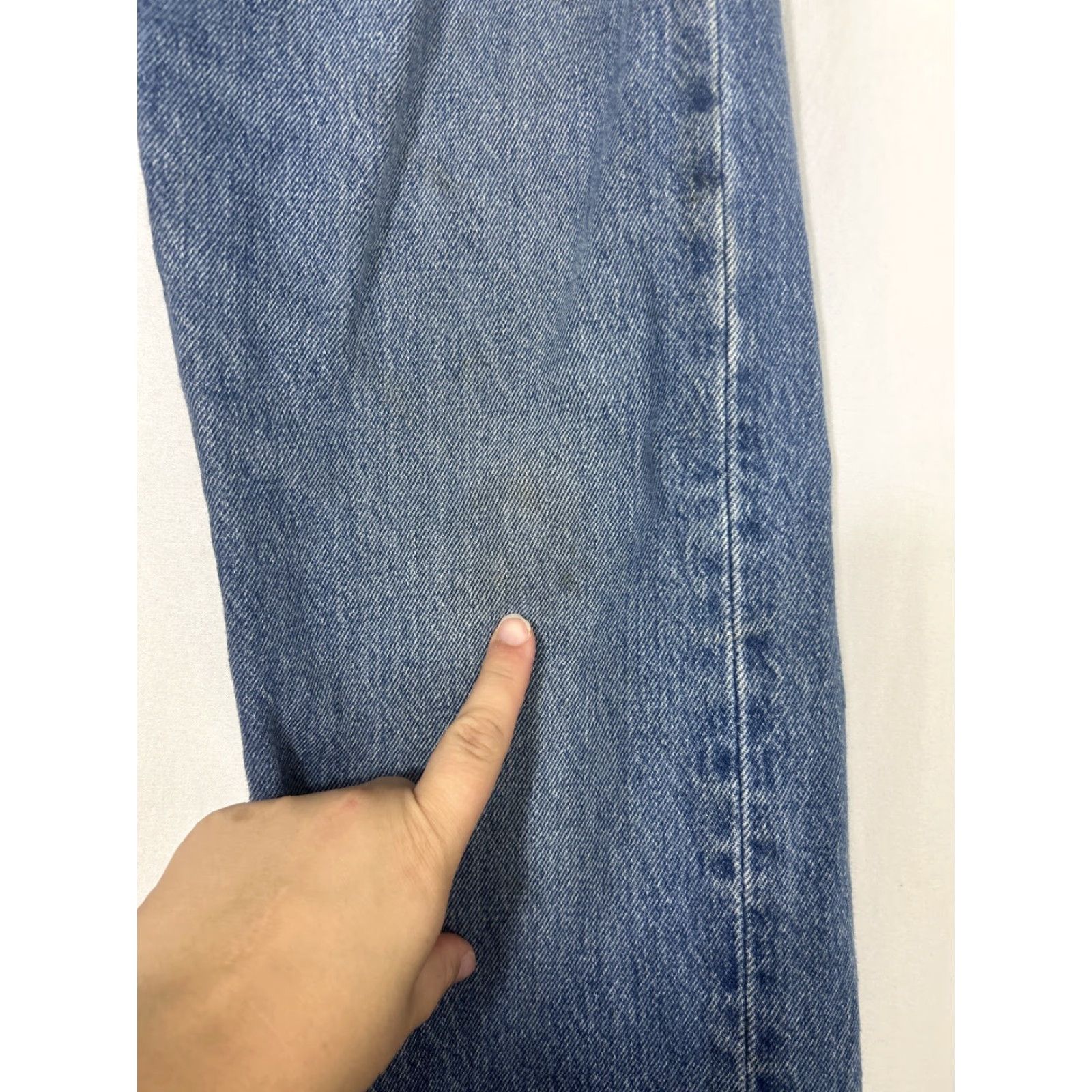 Levi's Levi’s 501 XX Jeans Medium Wash Blue 29x30 Mens Regular Classic Straight Button Fly Stains Size US 29 - 3 Thumbnail