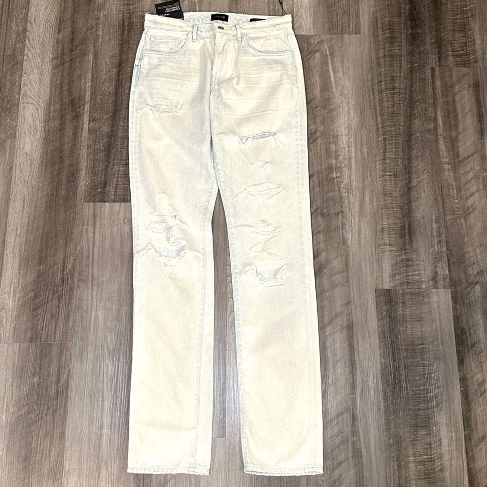 Vintage Joe's Jeans The Asher Slim Fit Thrashed Acid Washed Jeans - 30x36 Mens Blue 30 Regular Straight NWT Size US 30 / EU 46 - 2 Thumbnail