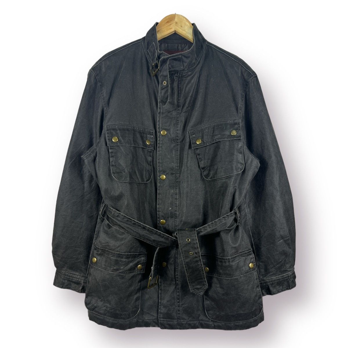 Japanese Brand 🔥 RAGFAIR M65 MILITARY MINIMALIST STYLE BELT WAX COAT - M Size US L / EU 52-54 / 3 - 1 Thumbnail