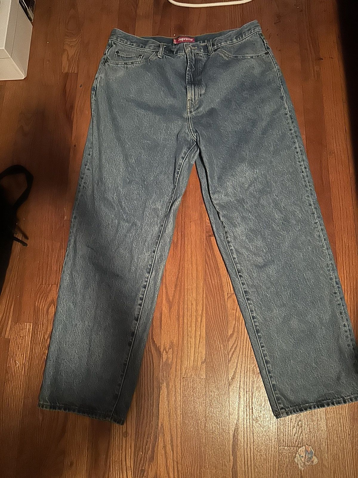 Supreme Supreme Baggy Jean washed Indigo | Grailed