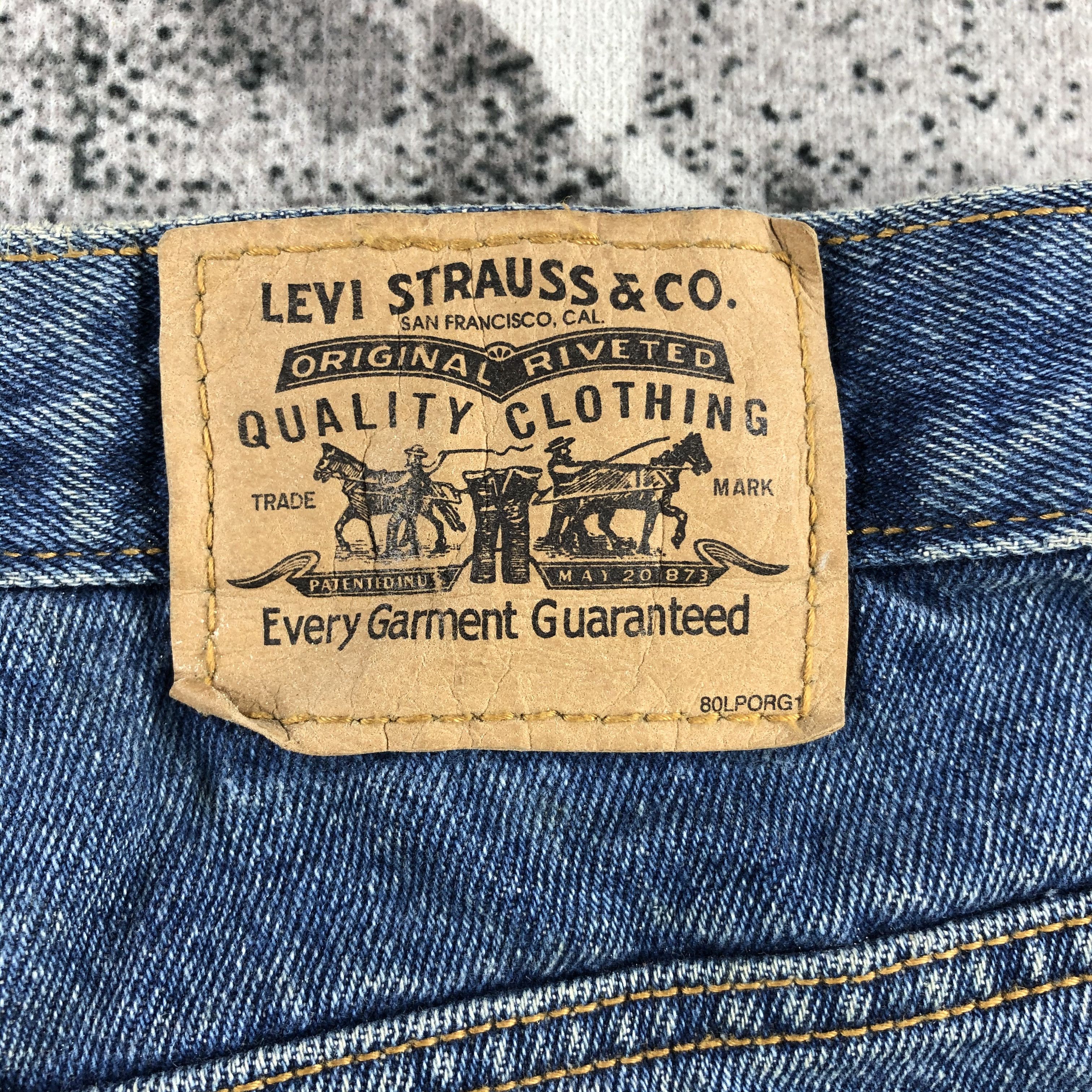 Levi's Vintage Levis 565 Jeans Blue Wash Denim KJ1060 Size US 33 - 5 Thumbnail
