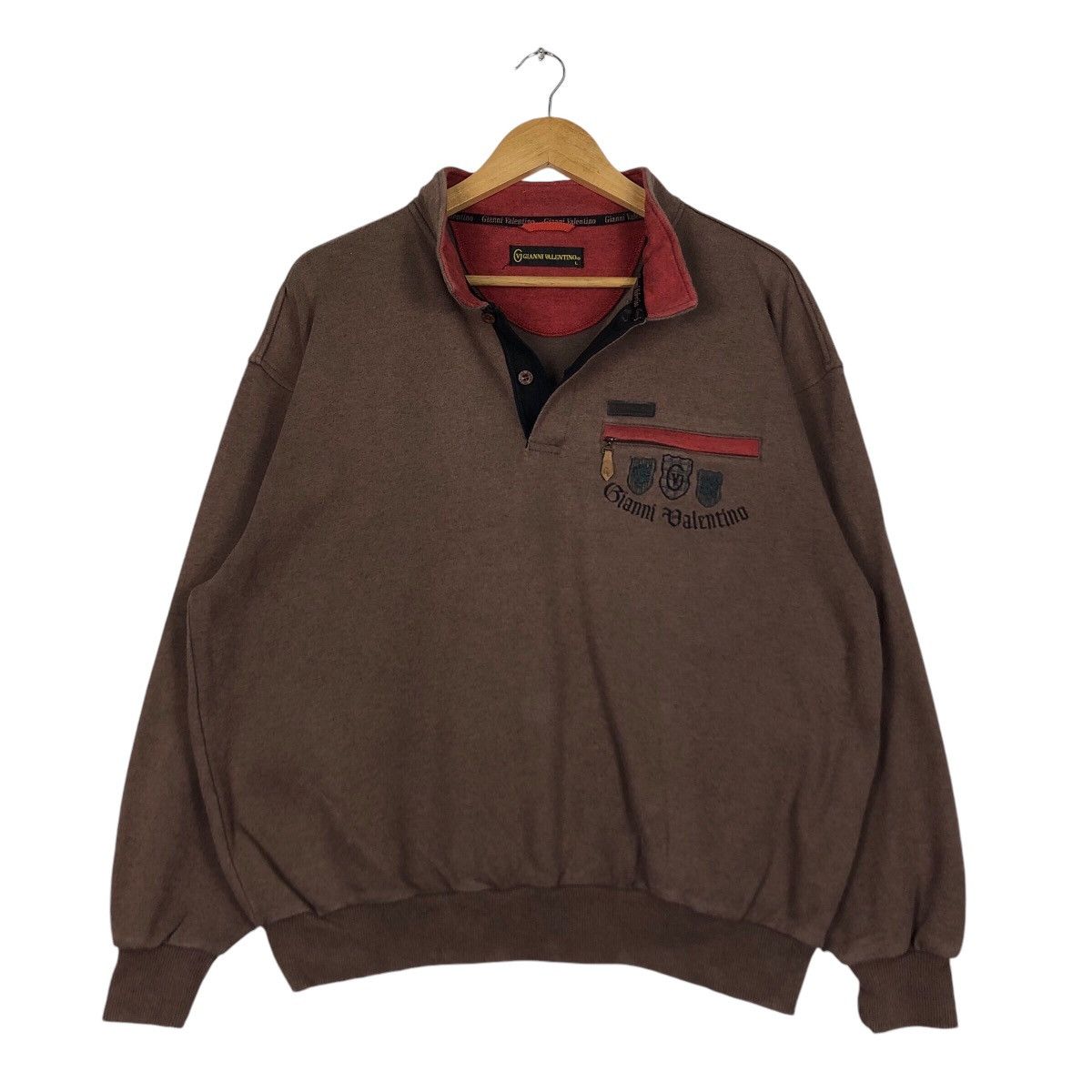 Gianni Valentino × Valentino Vintage Gianni Valentino Casual Wear Sweatshirt 90S Rare Size US M / EU 48-50 / 2 - 9 Thumbnail