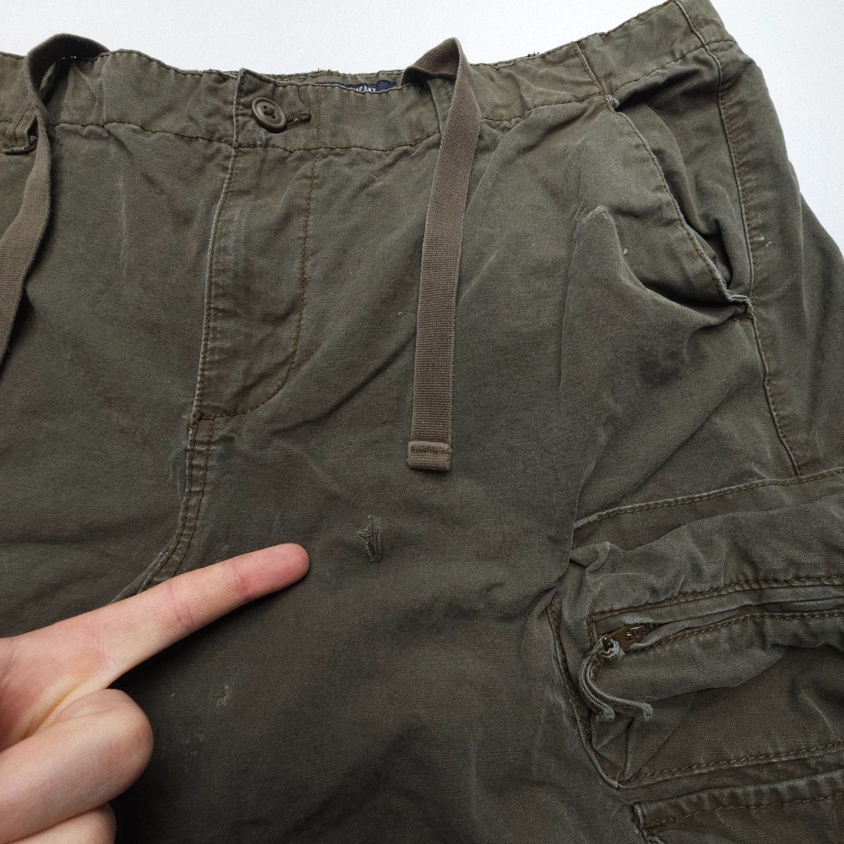 Old Navy VINTAGE Old Navy Surplus Company Cargo Shorts Mens 36 Green Heavy Y2K Military 2008 Size US 36 / EU 52 - 5 Thumbnail