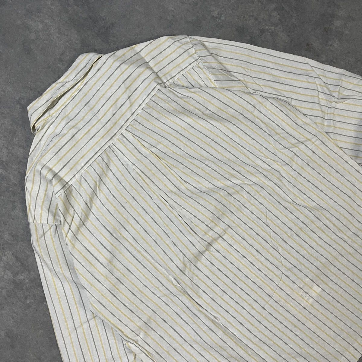 Issey Miyake Issey Miyake Vintage Yellow Stripe Button Up Shirt Classic Size US M / EU 48-50 / 2 - 8 Thumbnail