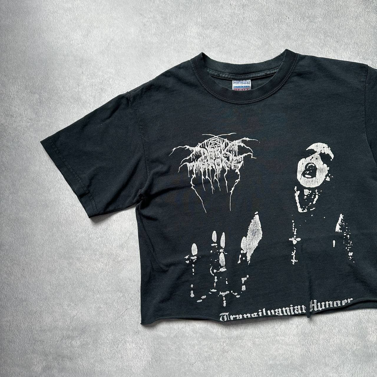Band Tees × Vintage 🔥VINTAGE DARKTHRONE TRANSILVANIAN HUNGER CROPPED T-SHIRT 00S Size US S / EU 44-46 / 1 - 2 Thumbnail