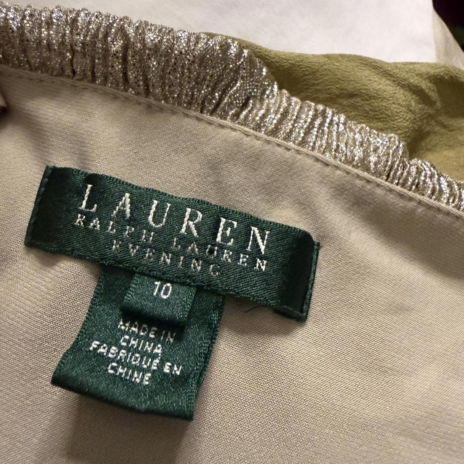 Lauren Ralph Lauren Ralph Lauren Gold Maxi Evening Dress Size 10 Size L / US 10 / IT 46 - 4 Thumbnail
