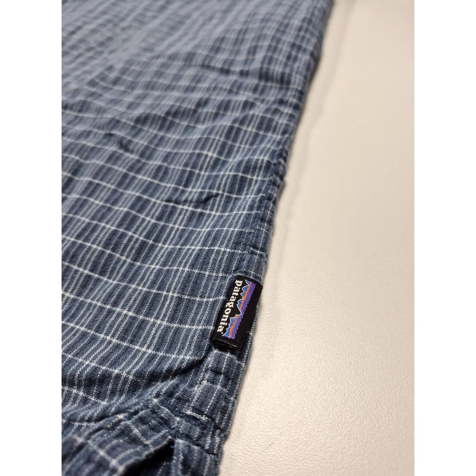 Patagonia Patagonia Back Step Shirt Mens XL Blue Check Short Sleeve Hemp Cotton Button Up Size US XL / EU 56 / 4 - 3 Thumbnail